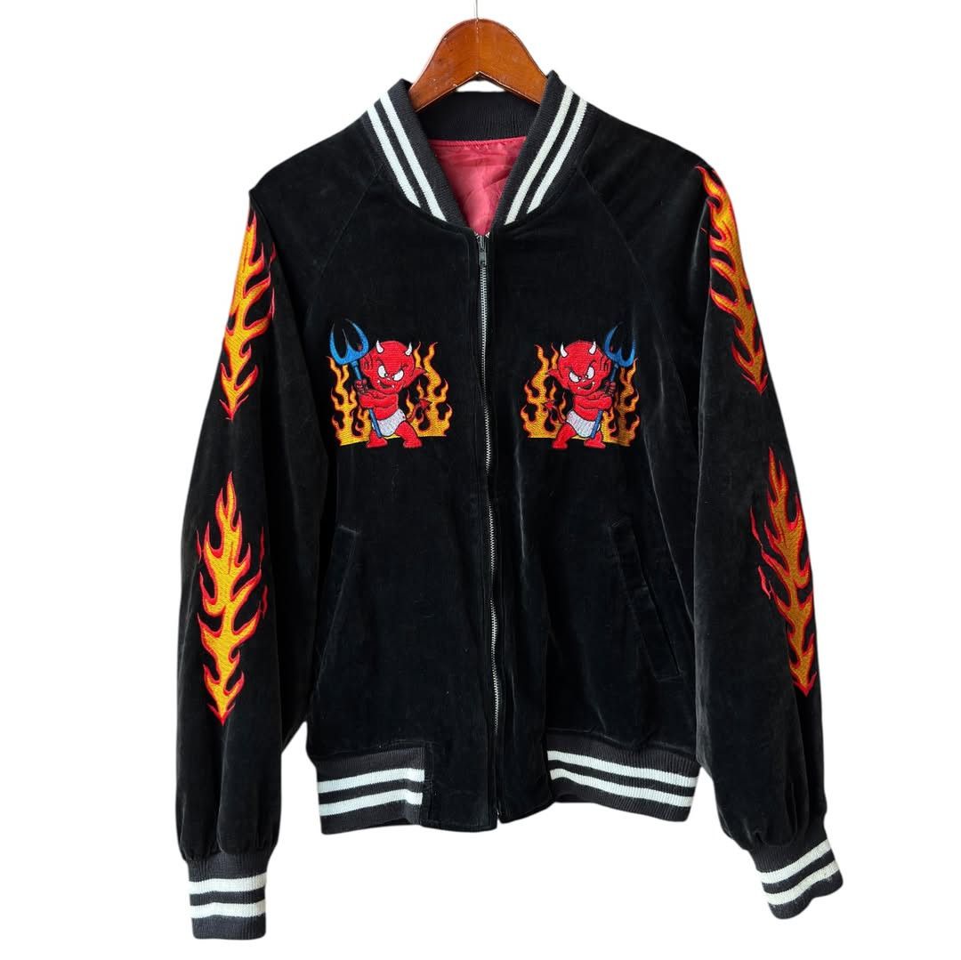 Other 90s Great Red Hot Power Of Devils Stars Sukajan Jacket Size US M / EU 48-50 / 2 - 1 Thumbnail
