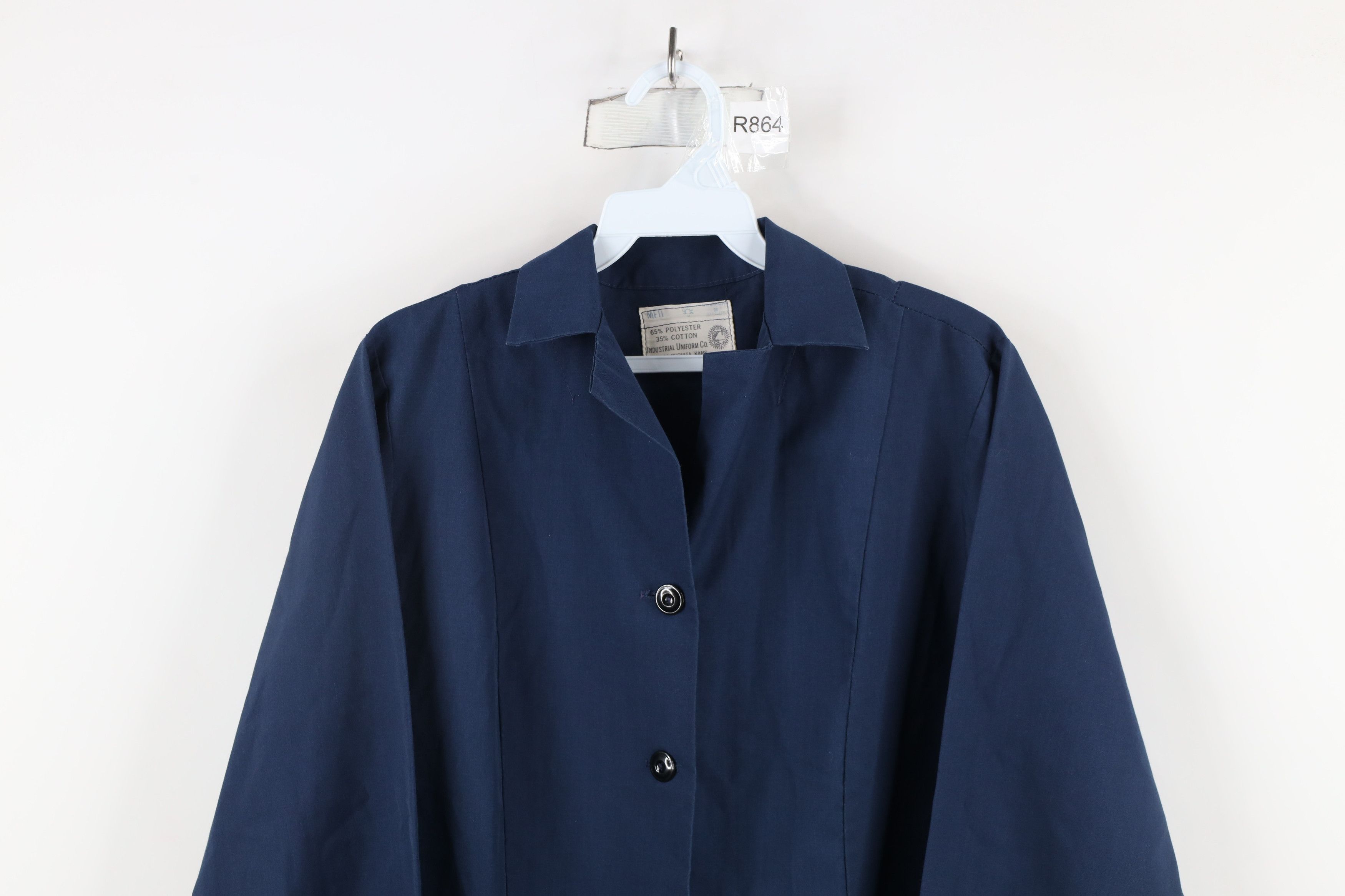 Vintage Vintage 50s 60s Uniform Long Sleeve Smock Jacket Blue USA Size M / US 6-8 / IT 42-44 - 2 Thumbnail
