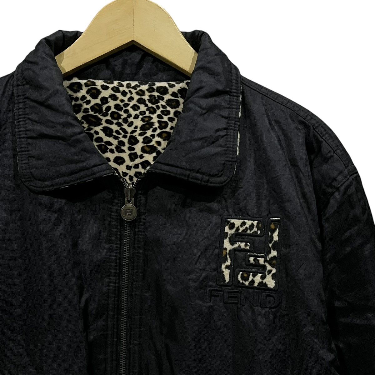 Fendi × Vintage Vintage Fendi Embroidery Big Logo Reversible Jacket Size US L / EU 52-54 / 3 - 6 Thumbnail