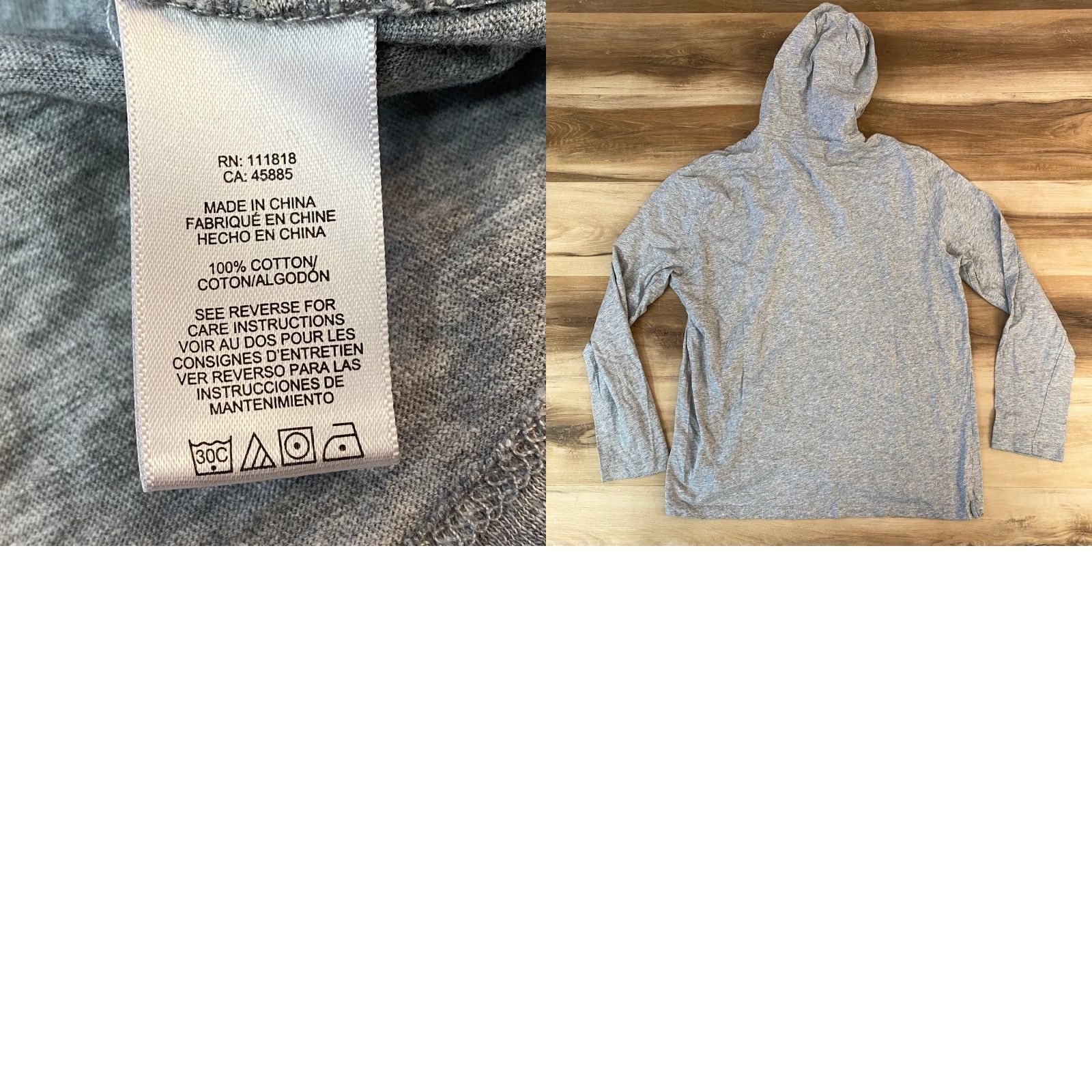 Michael Kors Michael Kors Mens XL Hoodie Henley Gray Cotton Jersey Long Sleeve Hooded Lightweight Lined Snap Button Shirting? Size US XL / EU 56 / 4 - 8 Thumbnail