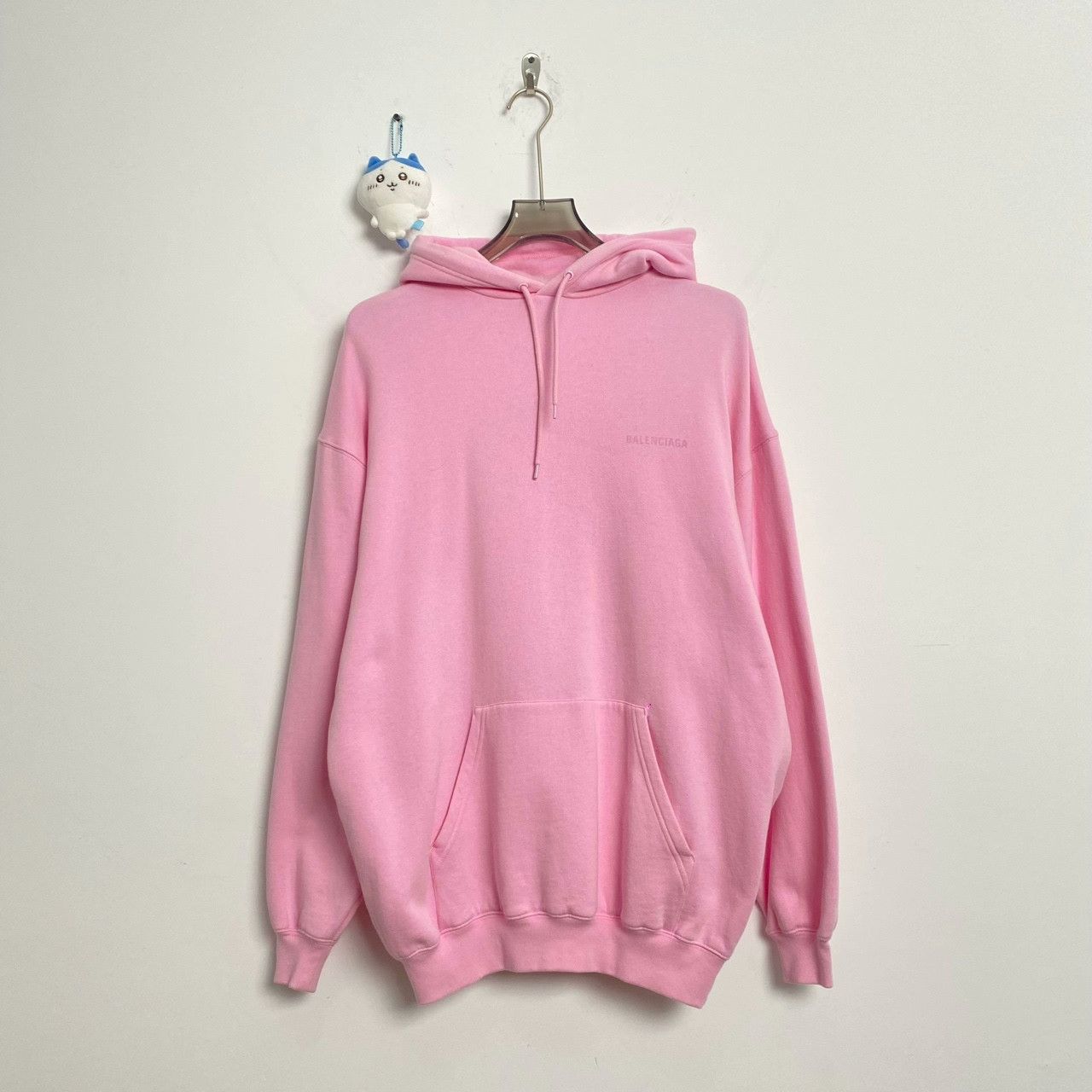 Balenciaga Pink front and back logo hoodie 2501-Nextarrow