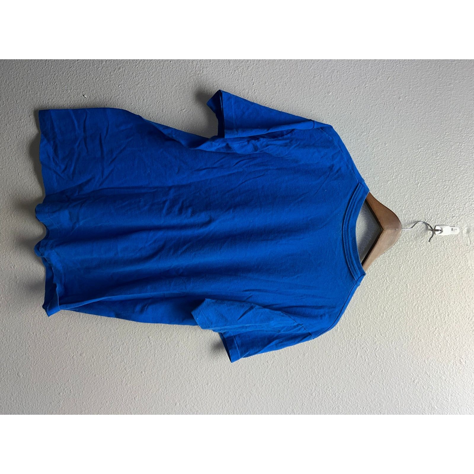 Fruit Of The Loom Vintage Blue Blank Shirt Fruit Of The Loom USA Made Tee 80s Size US XL / EU 56 / 4 - 6 Thumbnail