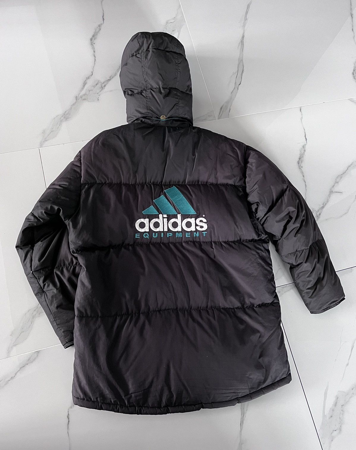 Adidas Vintage 90s Adidas Equipment down puffer jacket mens size M Size US M / EU 48-50 / 2 - 3 Thumbnail