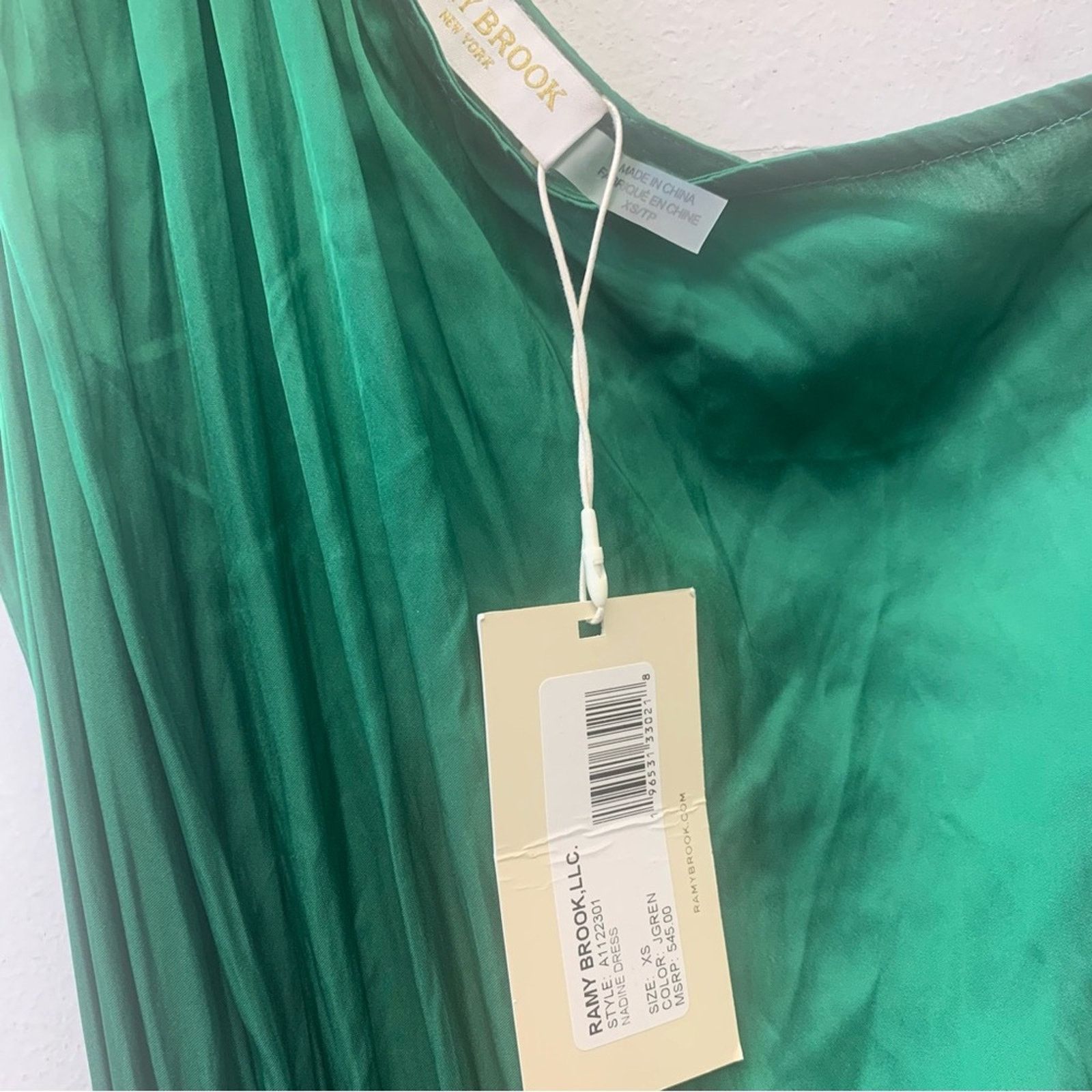 Ramy Brook Ramy Brook Nadine Dress Gown in Emerald Green size XS Size XS / US 0-2 / IT 36-38 - 7 Thumbnail