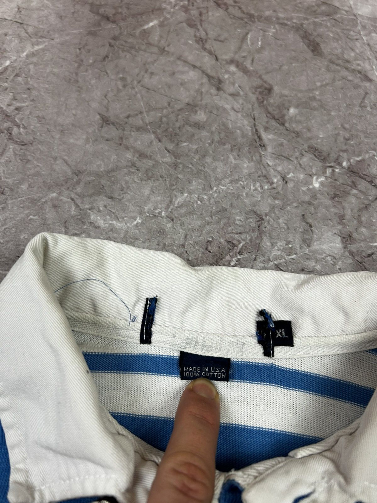 Polo Ralph Lauren Vintage Polo Ralph Lauren Rugby Long Sleeve Striped Shirt Size US XL / EU 56 / 4 - 7 Thumbnail