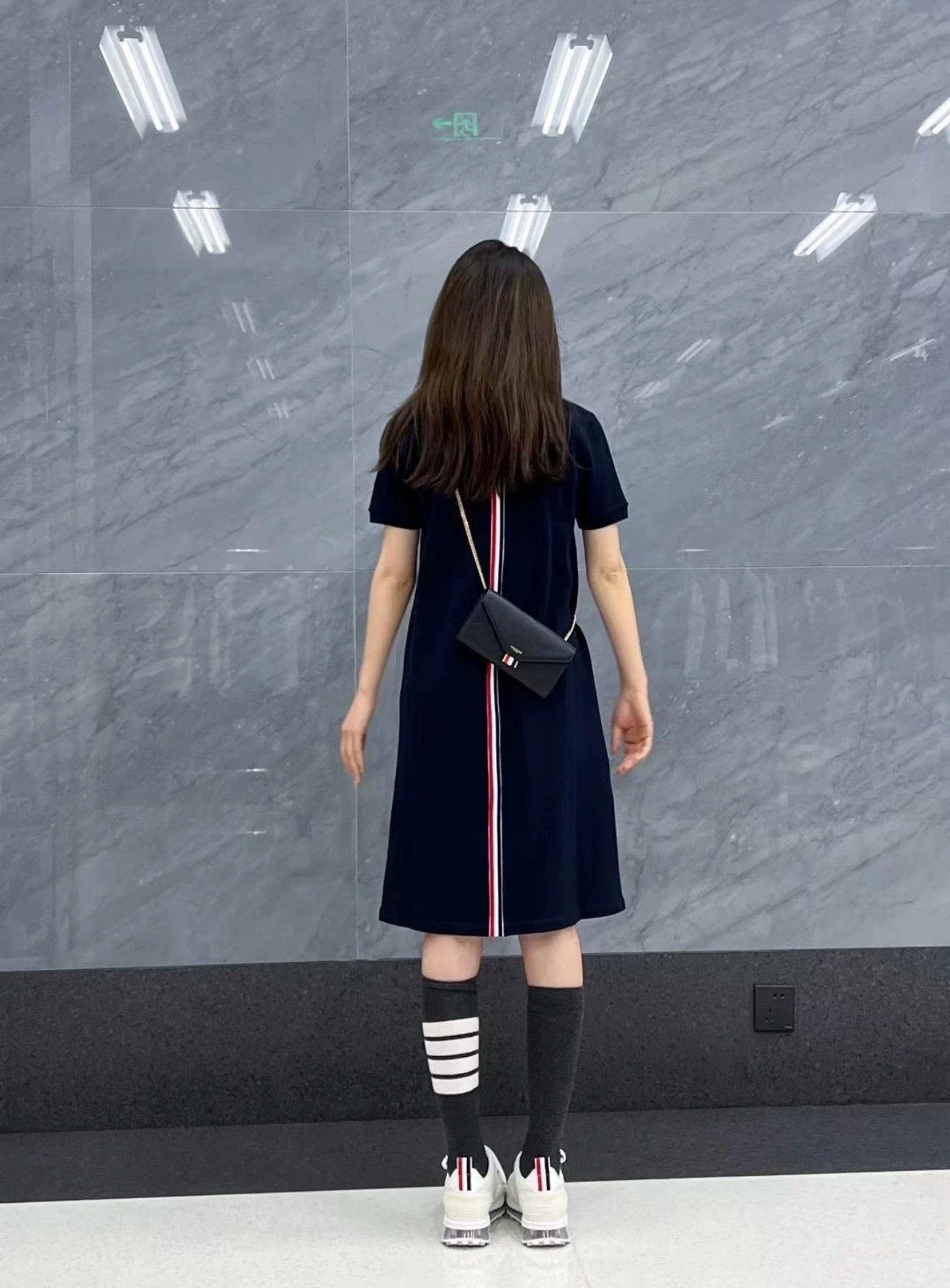 Thom Browne Thom Browne Women's Navy Polo Dress Tri-Color Back Strap Size XS / US 0-2 / IT 36-38 - 9 Thumbnail