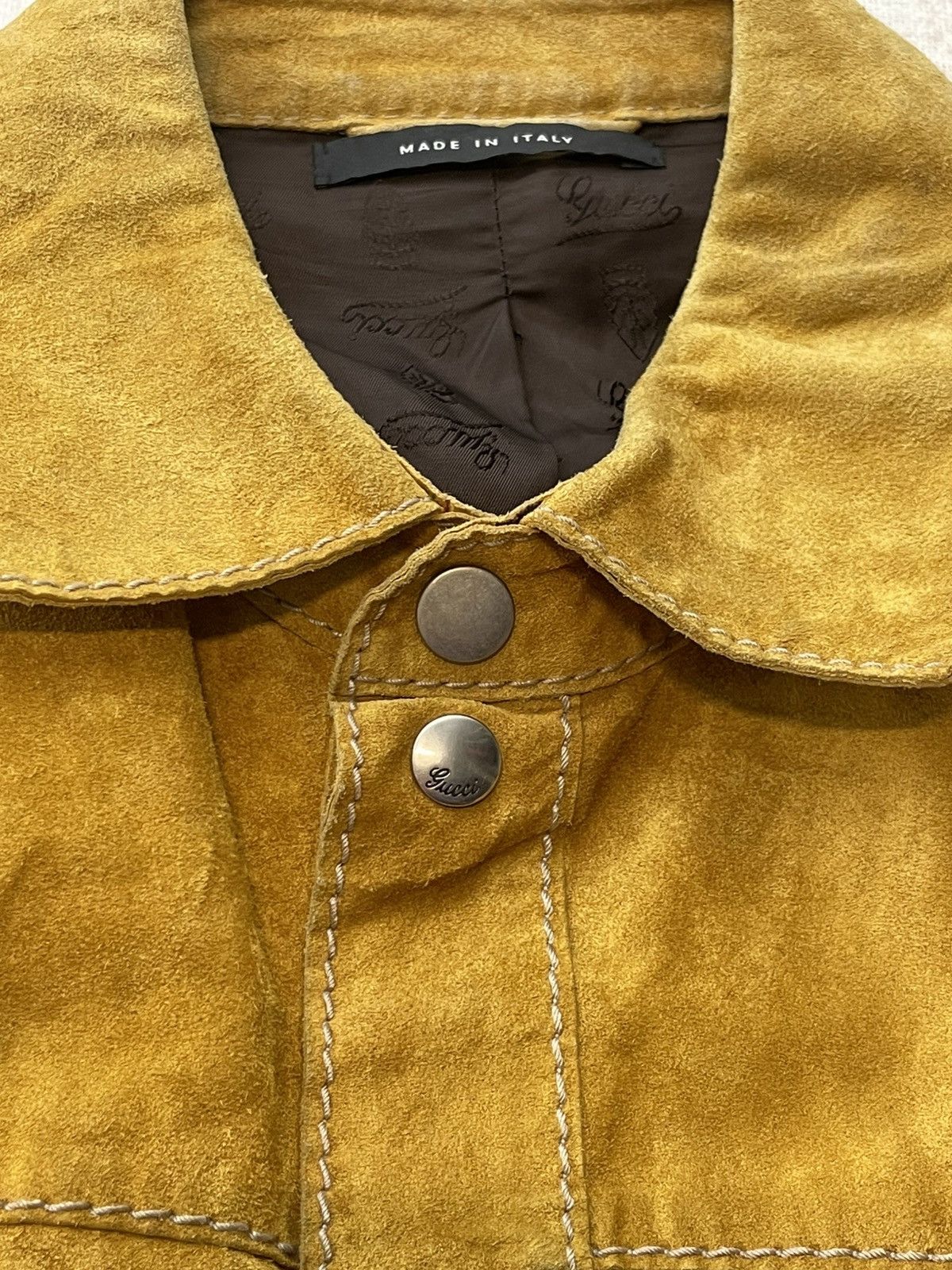 Gucci By Tom Ford SS04 Paneled Suede Jacket Size US S / EU 44-46 / 1 - 6 Thumbnail