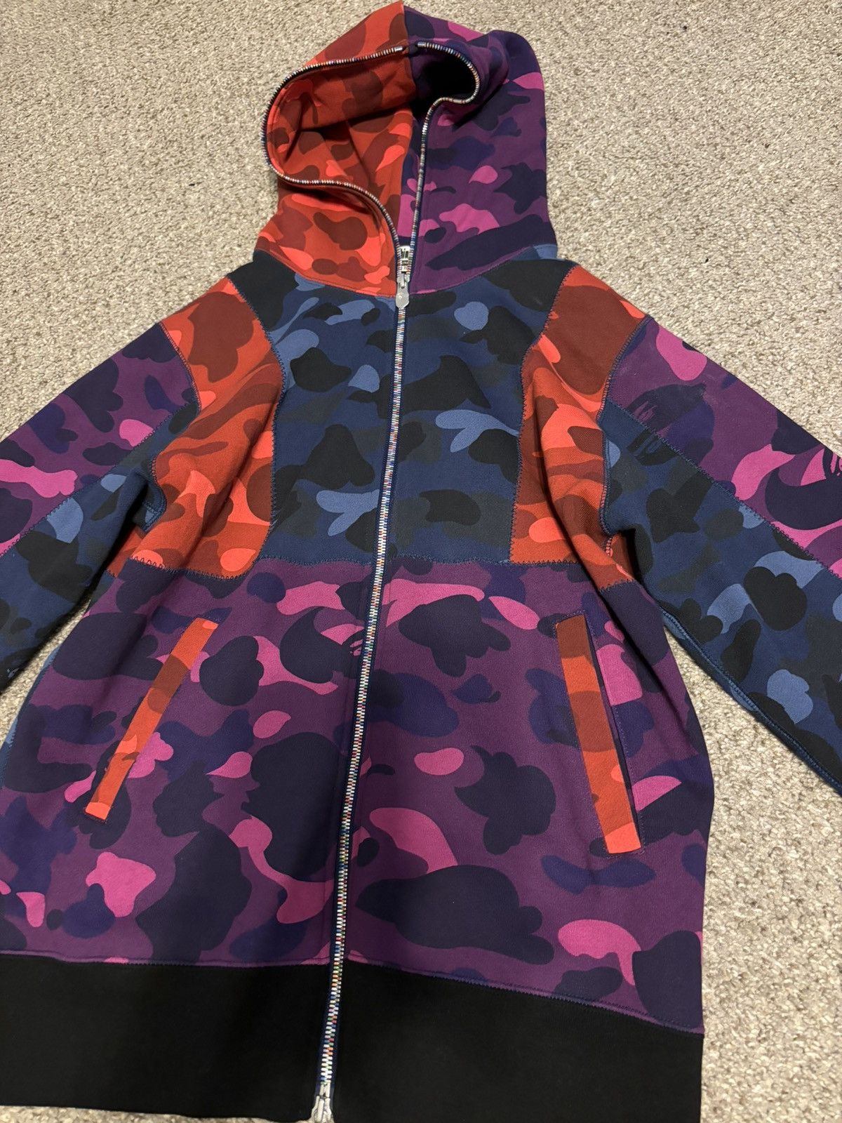 Color Camo Crazy Full Zip Hoodie