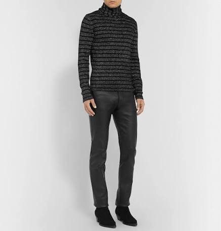 Saint Laurent Paris Saint Laurent Paris Striped Lurex Rollneck Sweater Size US M / EU 48-50 / 2 - 1 Thumbnail