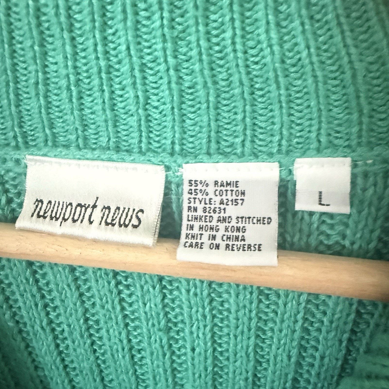 Other Newport News Long Sweater Kelly Green Ramie Coastal Tunic Size L / US 10 / IT 46 - 3 Thumbnail