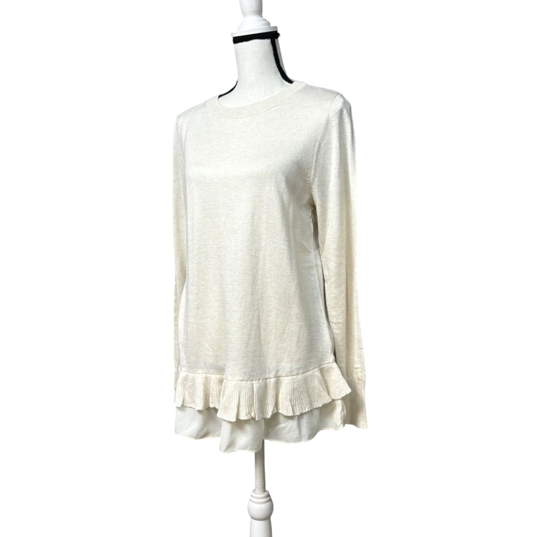 Style & Co Style & Co Chiffon-Hem Tunic Sweater, Antique Cream, M Size M / US 6-8 / IT 42-44 - 12 Thumbnail