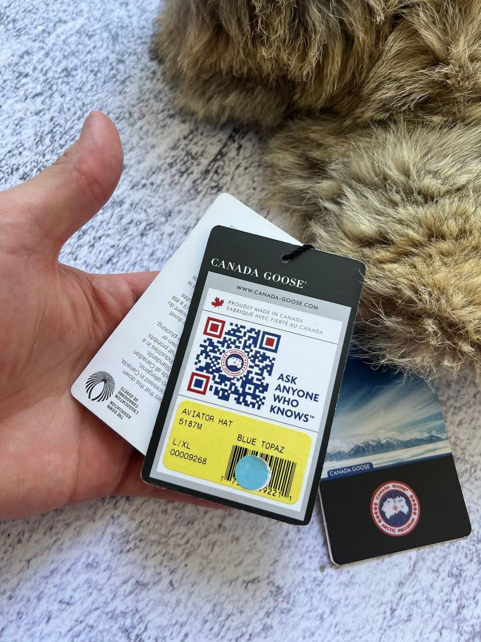 Canada Goose NEW CANADA GOOSE AVIATOR HAT FUR L/XL Size 34 - 17 Thumbnail