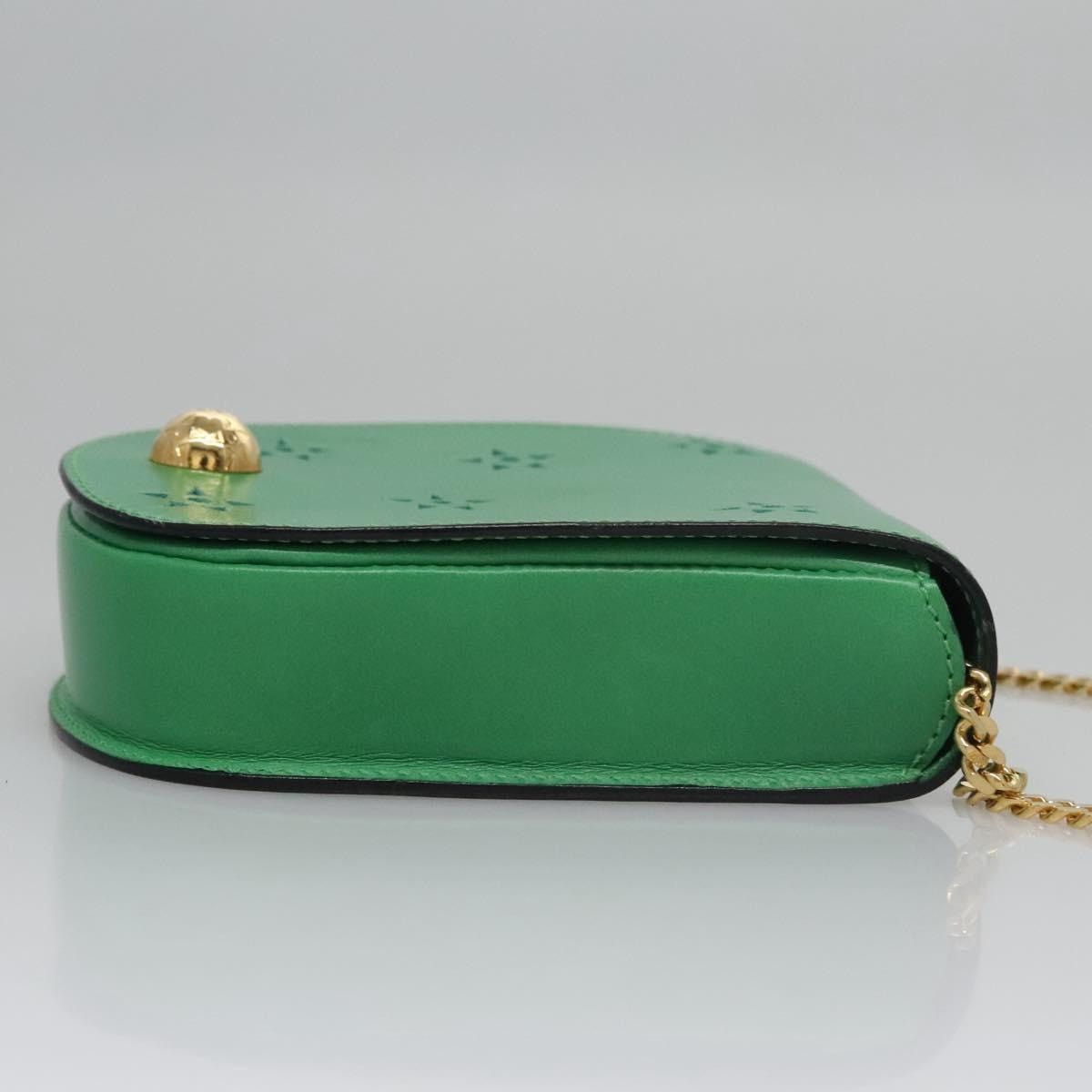 Celine CELINE Shoulder Bag Leather Green Gold Size ONE SIZE - 4 Thumbnail