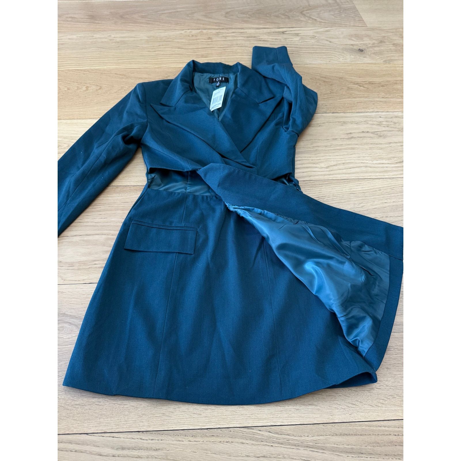 Bloomingdale's NWT FORE Blazer Long Sleeve Mini Cocktail Sheath Dress Size S / US 4 / IT 40 - 7 Thumbnail