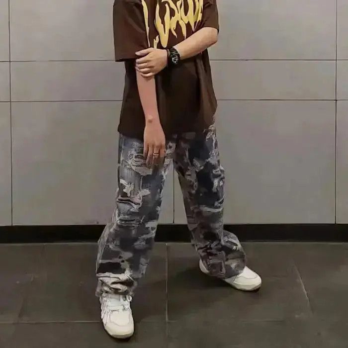 Japanese Brand High Street Straight Loose Gothic y2k Jeans Trousers Size US 32 / EU 48 - 4 Thumbnail