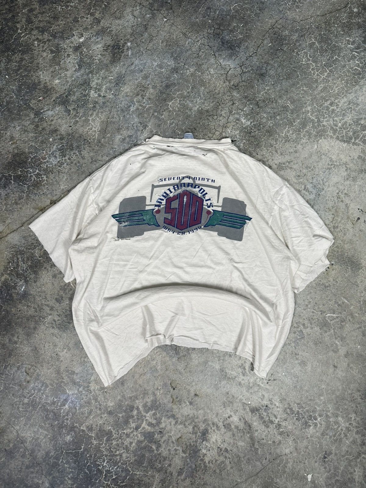 Crazy thrashed indie 500 nascar Tee