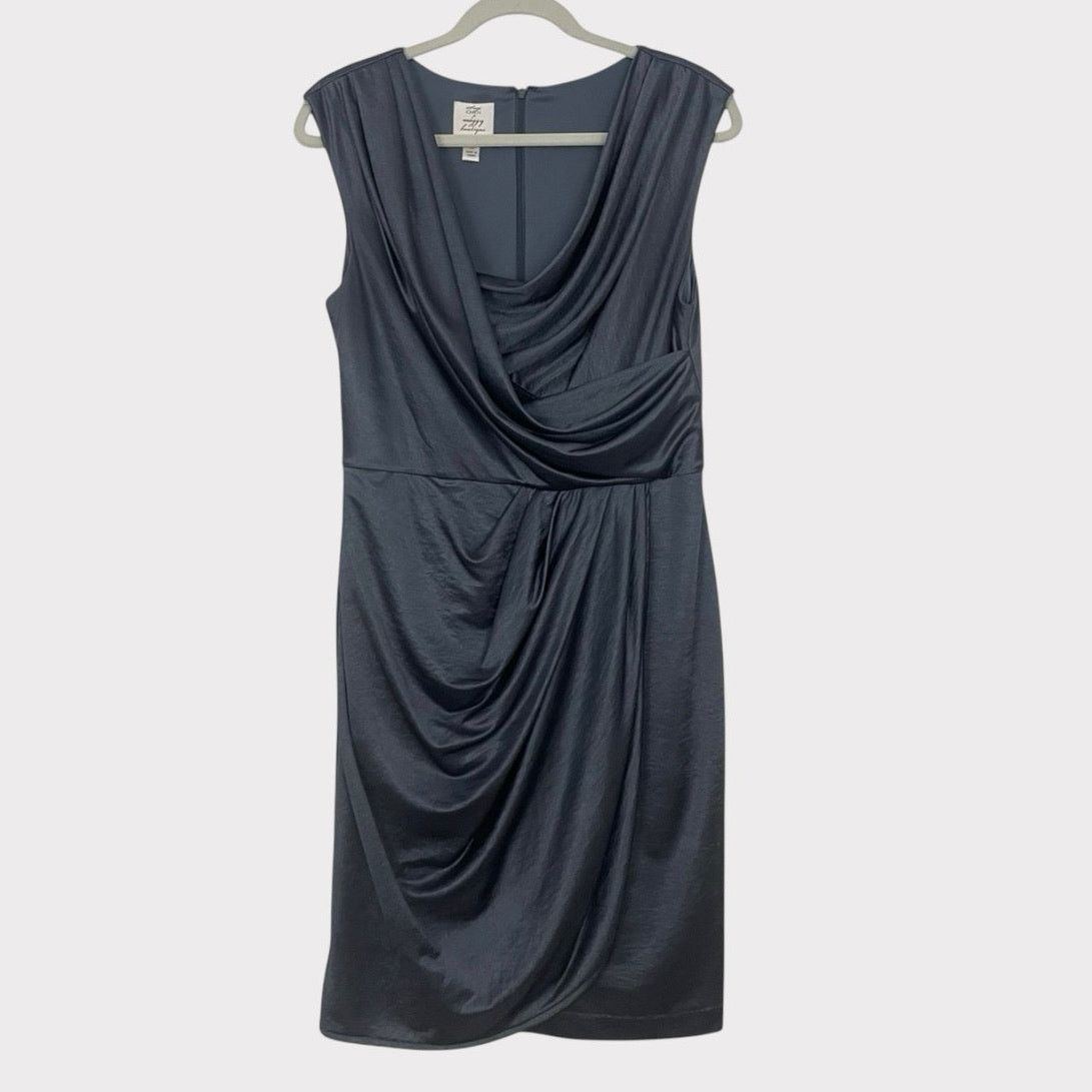 Other Suzi Chin for Maggy Boutique Vintage Blue Shimmery Dress Size L / US 10 / IT 46 - 1 Thumbnail