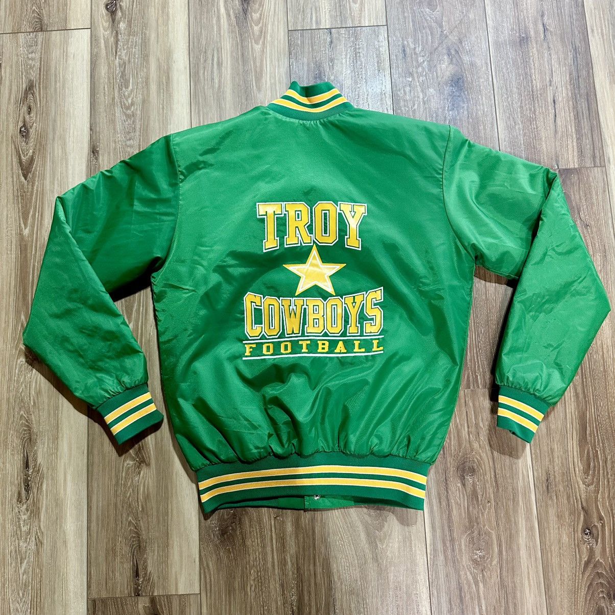 Vintage Vintage Rennoc Varsity Bomber Jacket, Troy Cowboys Football Size US S / EU 44-46 / 1 - 2 Thumbnail