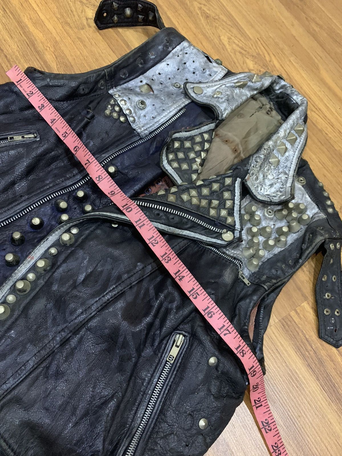 Seditionaries × Vintage VINTAGE STUDDED LEATHER VEST PUNK ROCK Size US M / EU 48-50 / 2 - 17 Thumbnail