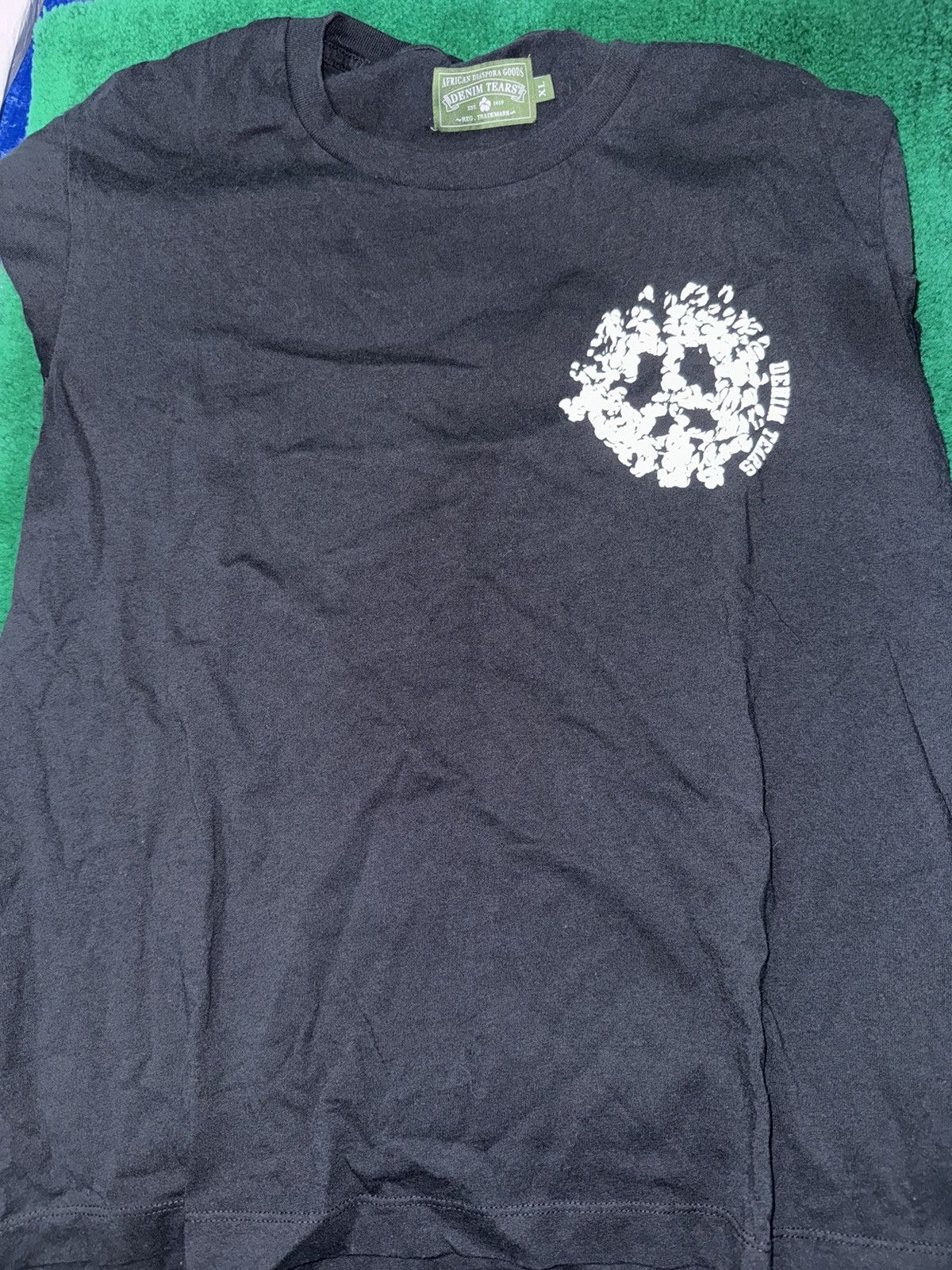 DENIM TEARS Denim University Tee Black Size US XL / EU 56 / 4 - 1 Thumbnail