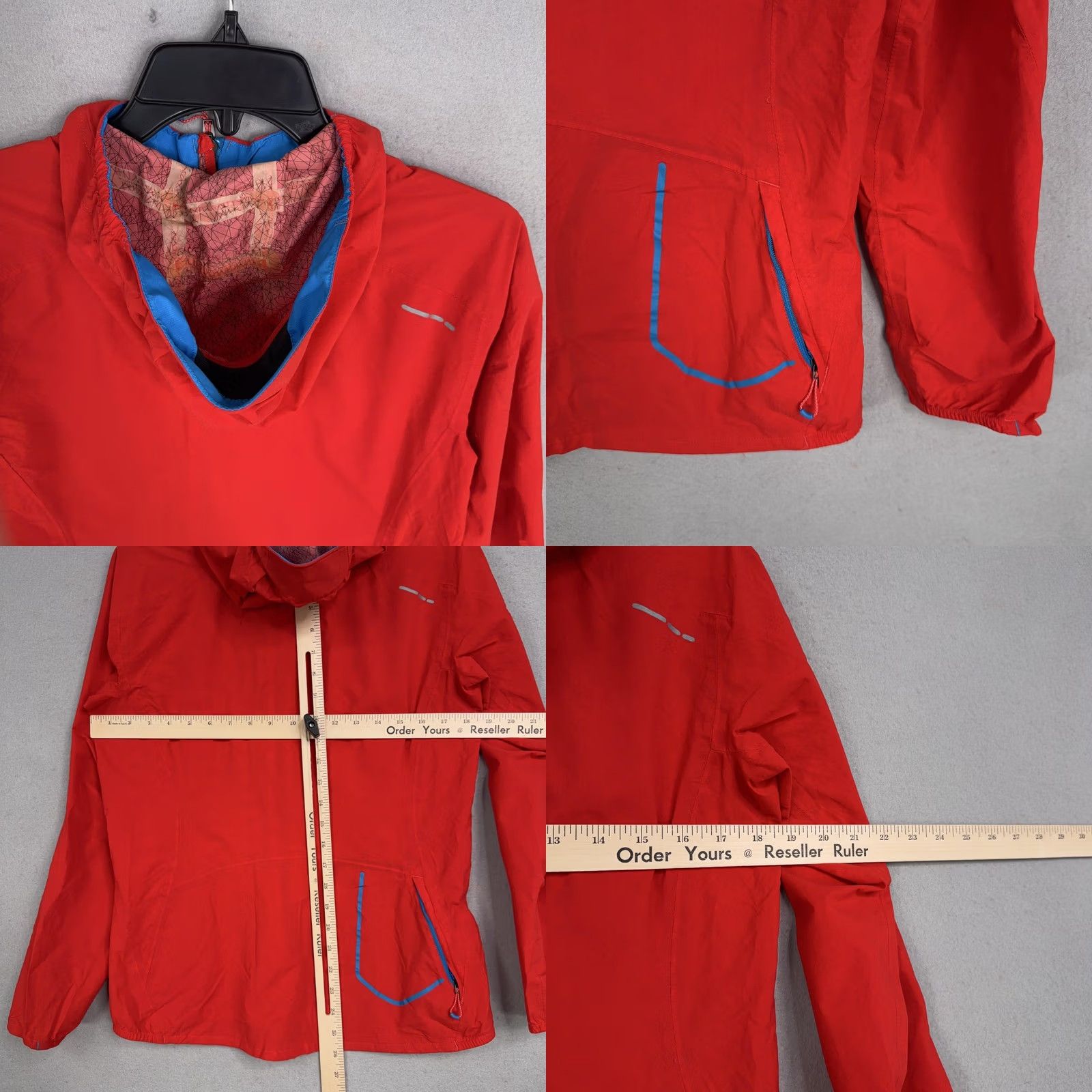 Salomon Salomon Jacket Womens Medium AdvancedSkin Dry Red Hooded Windbreaker Running Size M / US 6-8 / IT 42-44 - 8 Thumbnail