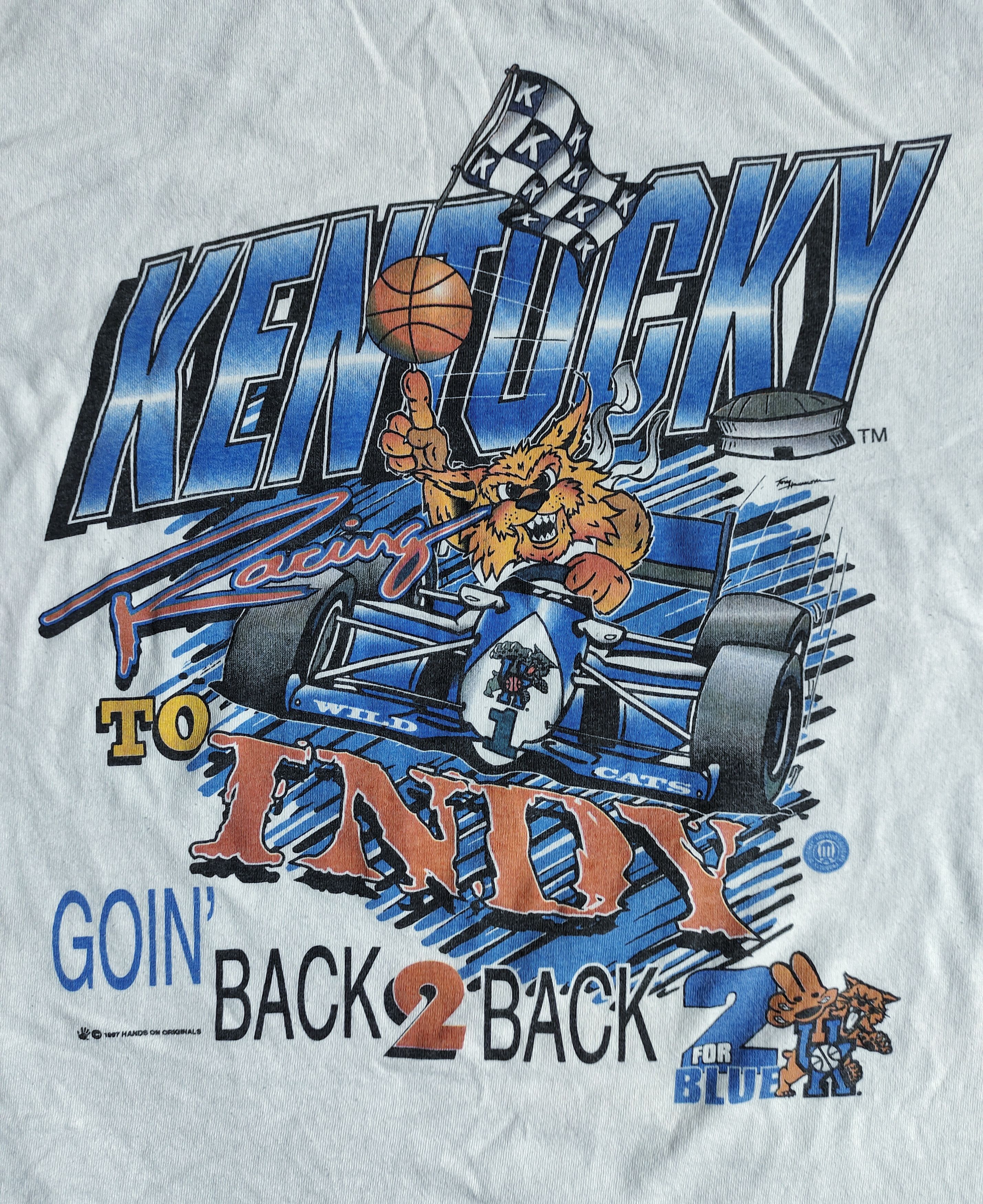 NCAA × Vintage Vintage University of Kentucky "Racing to Indy" 90's T-shirt Size US M / EU 48-50 / 2 - 7 Thumbnail