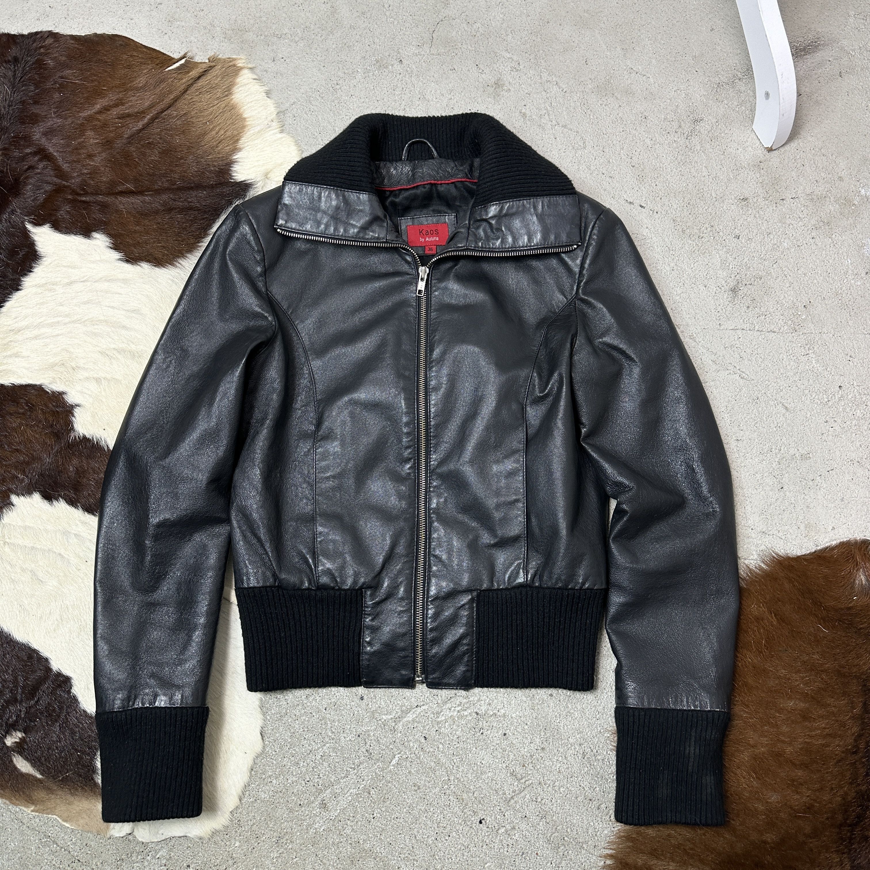 Vintage Vintage Leather Moto Racing Biker Grunge Fitted Jacket Y2K Size US S / EU 44-46 / 1 - 2 Thumbnail
