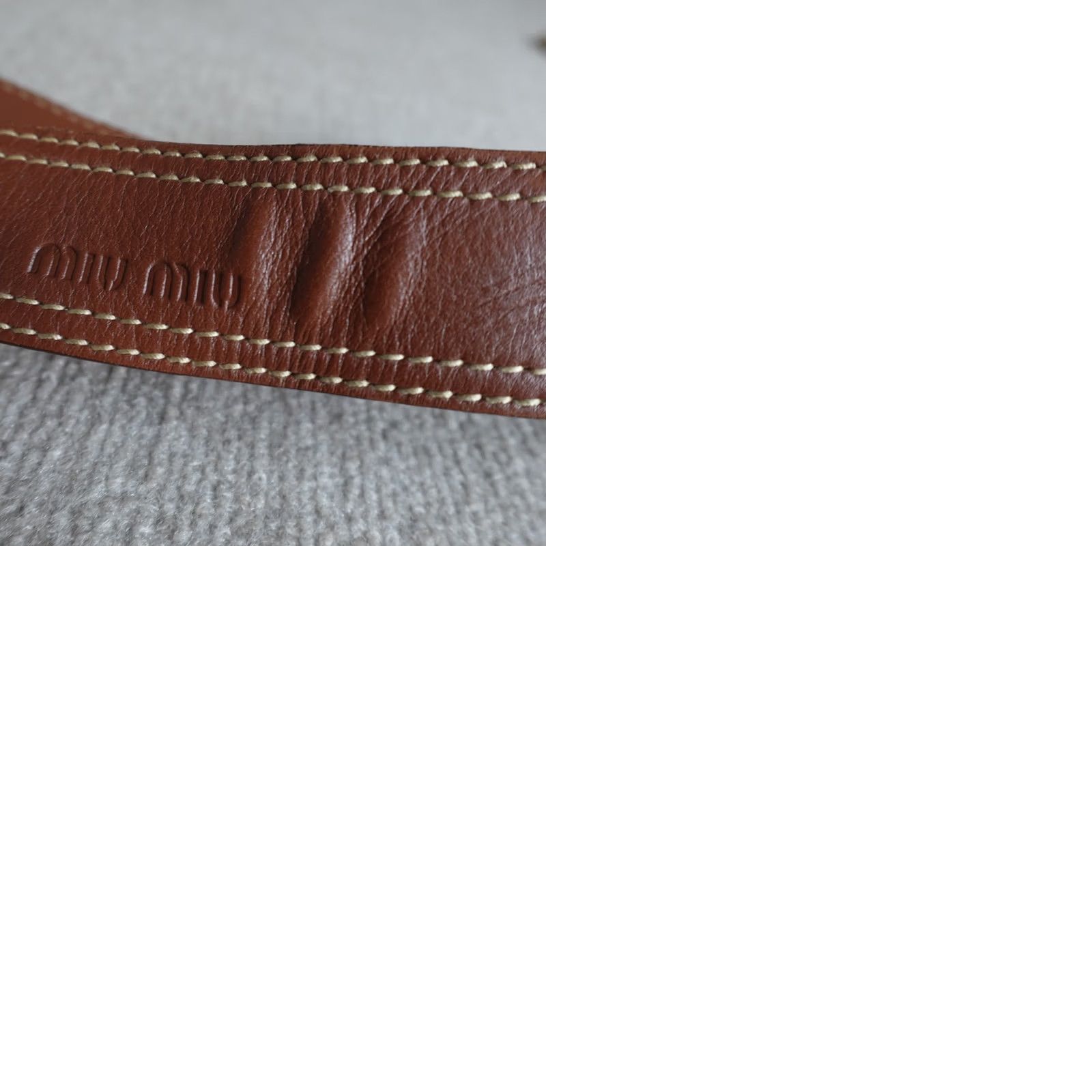 Miu Miu Miu Miu Belt Brown Leather Buckle Made in Italy Women One Size Vintage: No Regular Order Size ONE SIZE - 9 Thumbnail