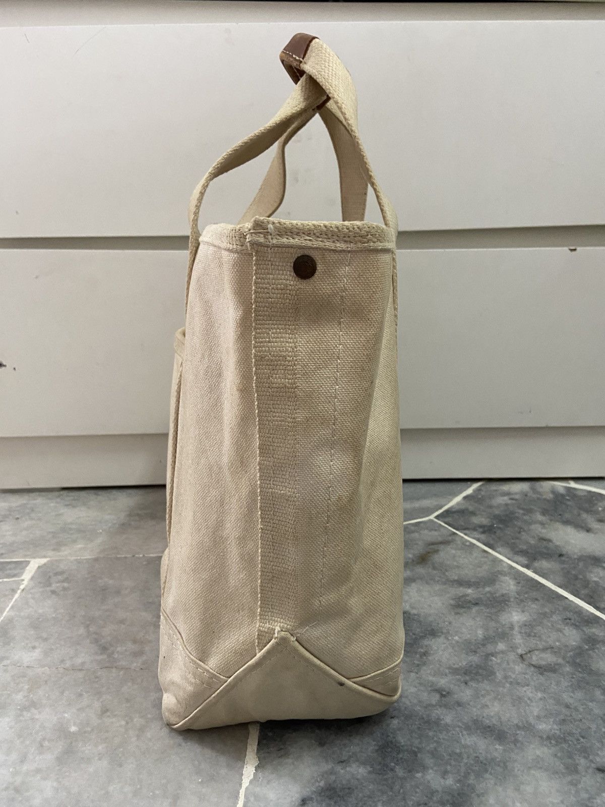 L.L. Bean Vintage L.L.Bean Canvas Leather Tote Bag Size ONE SIZE - 4 Thumbnail