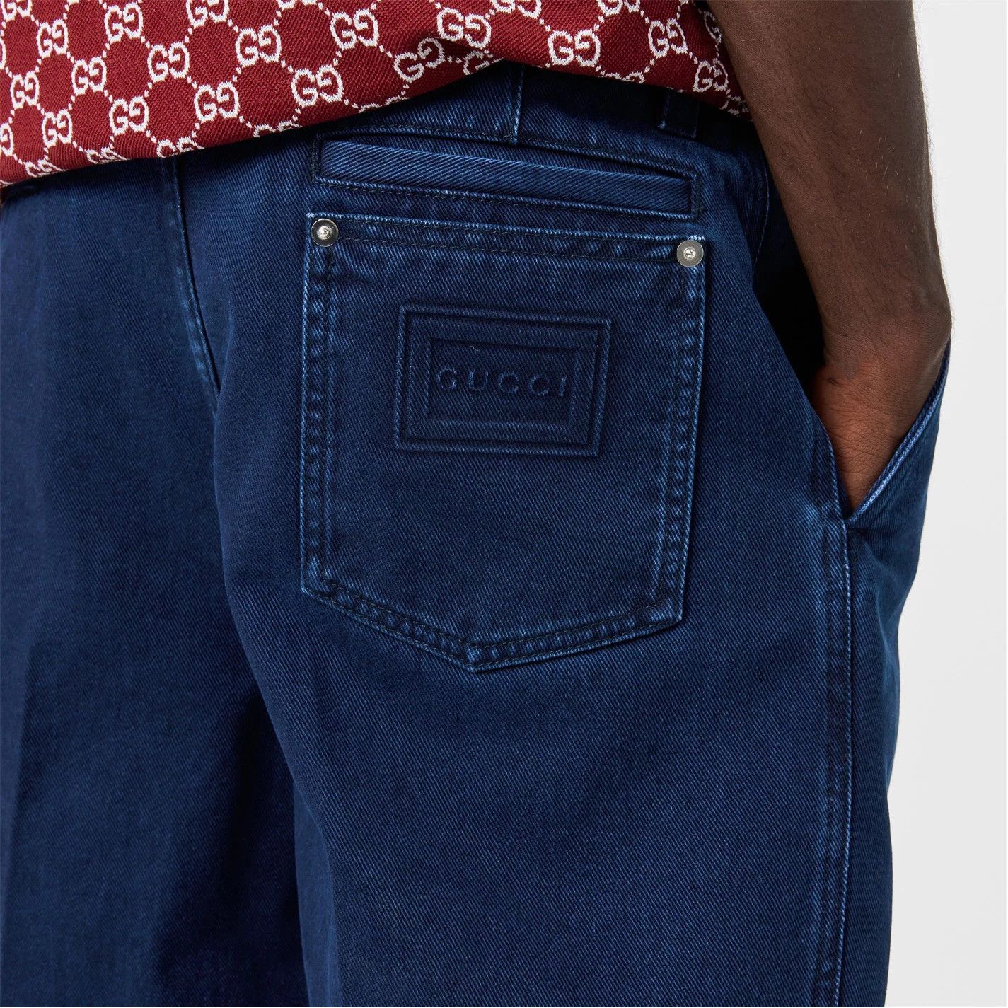Gucci o1g2r1mq0426 Straight Leg Jeans in Blue Size US 34 / EU 50 - 4 Thumbnail