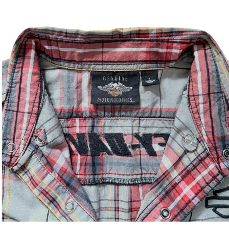 Harley Davidson Harley Davidson Gray/Red Shirt | Size L Size US L / EU 52-54 / 3 - 5 Thumbnail