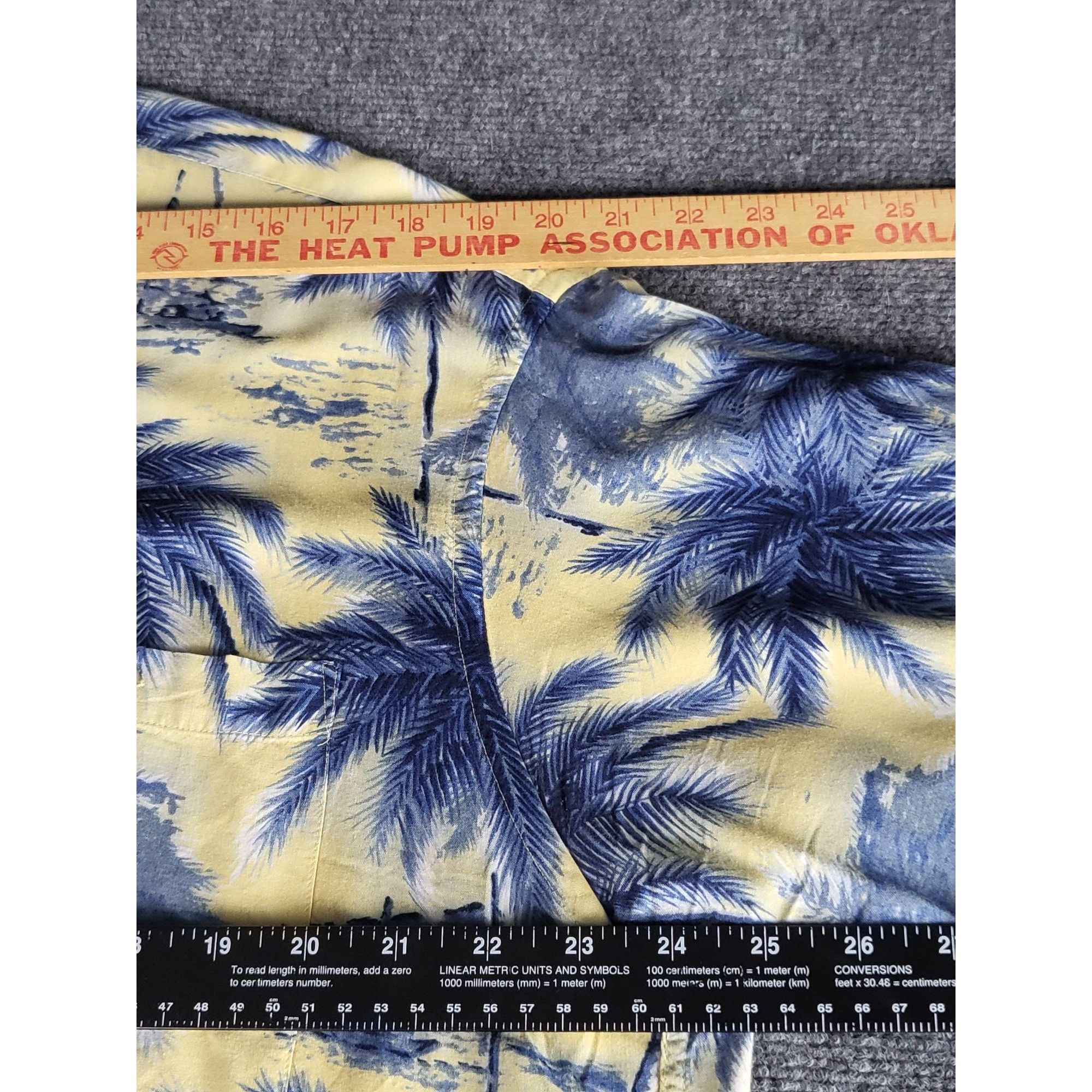Pierre Cardin Pierre Cardin Button Up Shirt Men Sz L Yellow Blue Palm Tree Size US L / EU 52-54 / 3 - 7 Thumbnail
