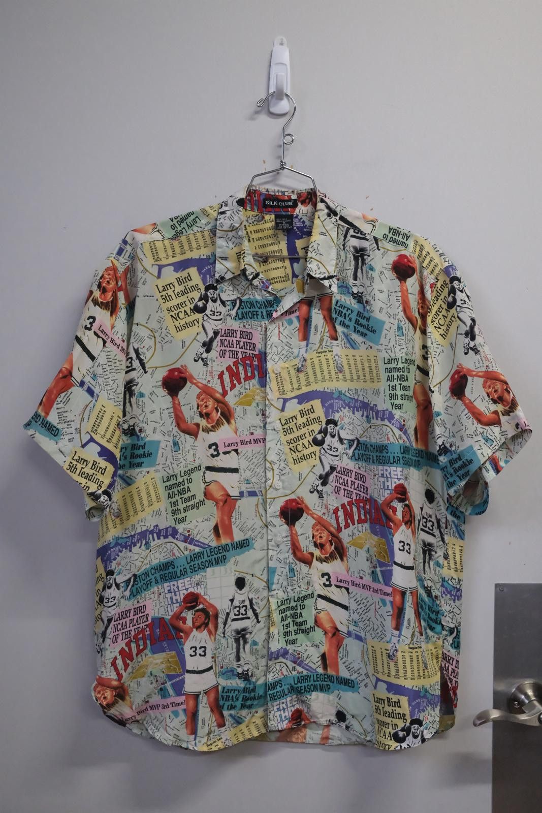 Other 90's Silk Club Larry Bird Newspaper AOP Button-Up Size US L / EU 52-54 / 3 - 1 Thumbnail