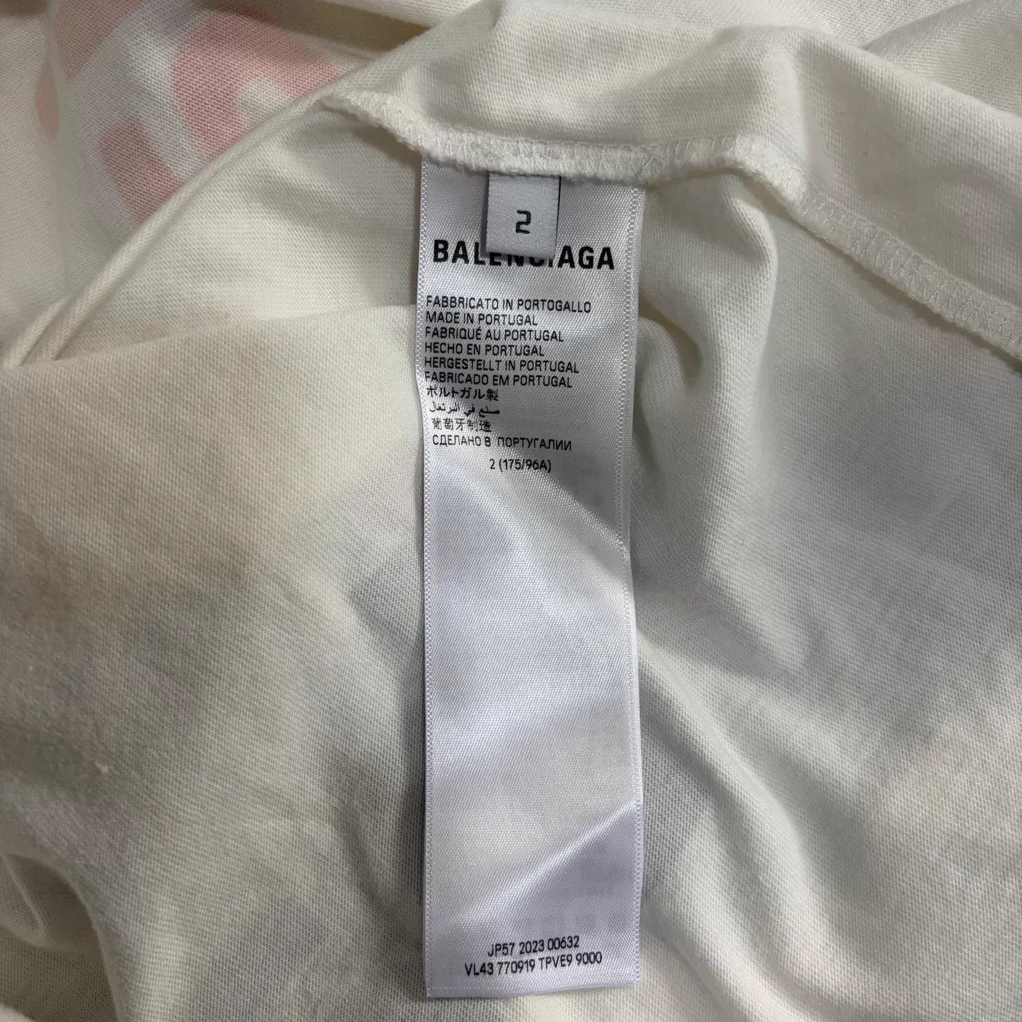 Balenciaga Balenciaga Top League Logo White Biker Short Sleeve Size US M / EU 48-50 / 2 - 5 Thumbnail
