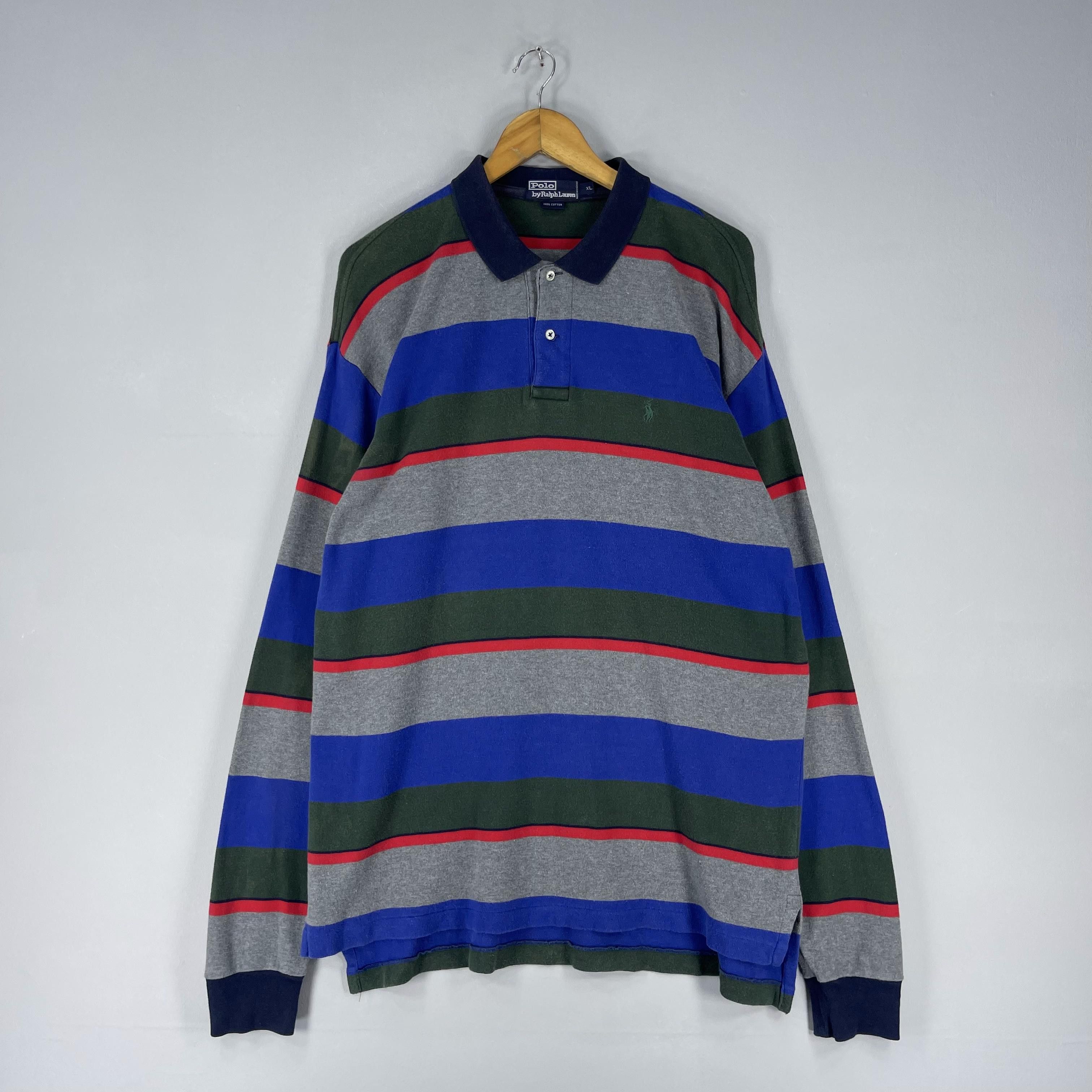 Polo Ralph Lauren Vintage 90s POLO Ralph Lauren Sun Faded Border Stripe Shirt Size US L / EU 52-54 / 3 - 3 Thumbnail