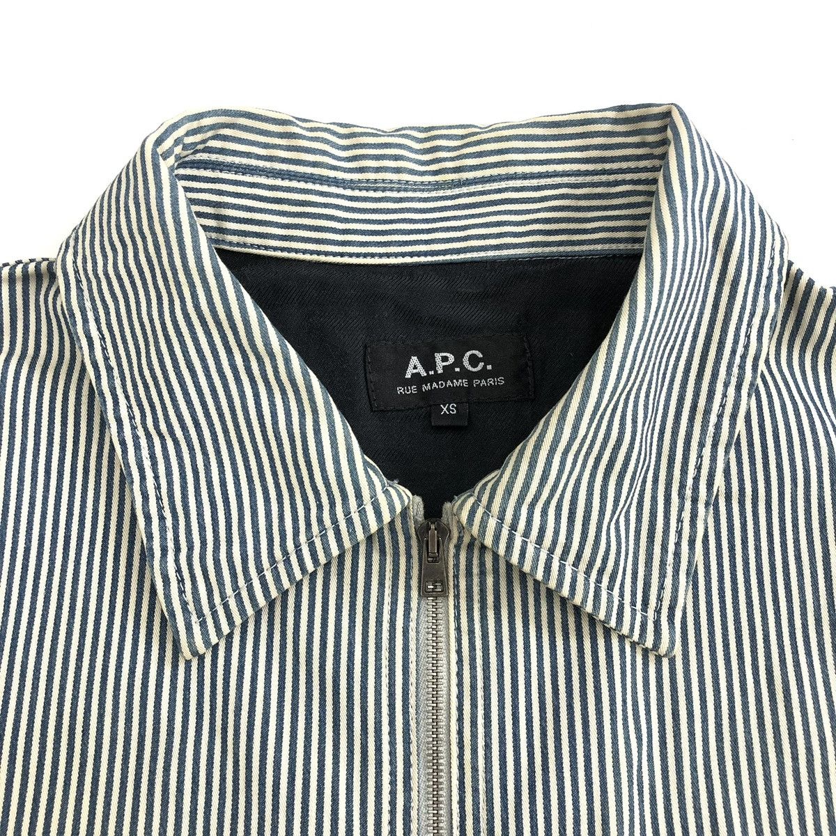Vintage A.PC Paris Hickory Chore Denim Jacket Luxury