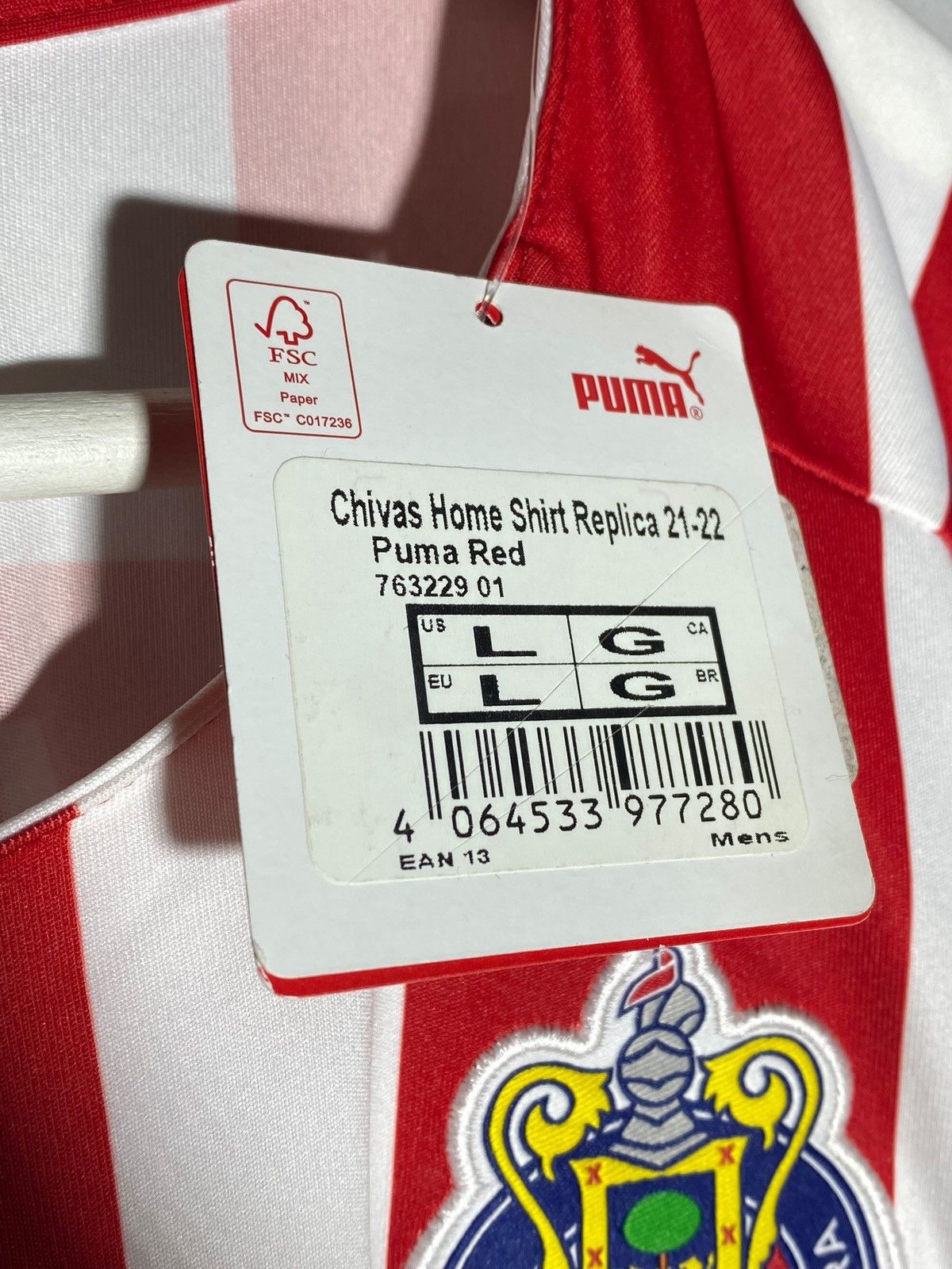 Puma New Puma Chivas de Guadalajara 2021 2022 Home Football Shirt Size US L / EU 52-54 / 3 - 12 Thumbnail