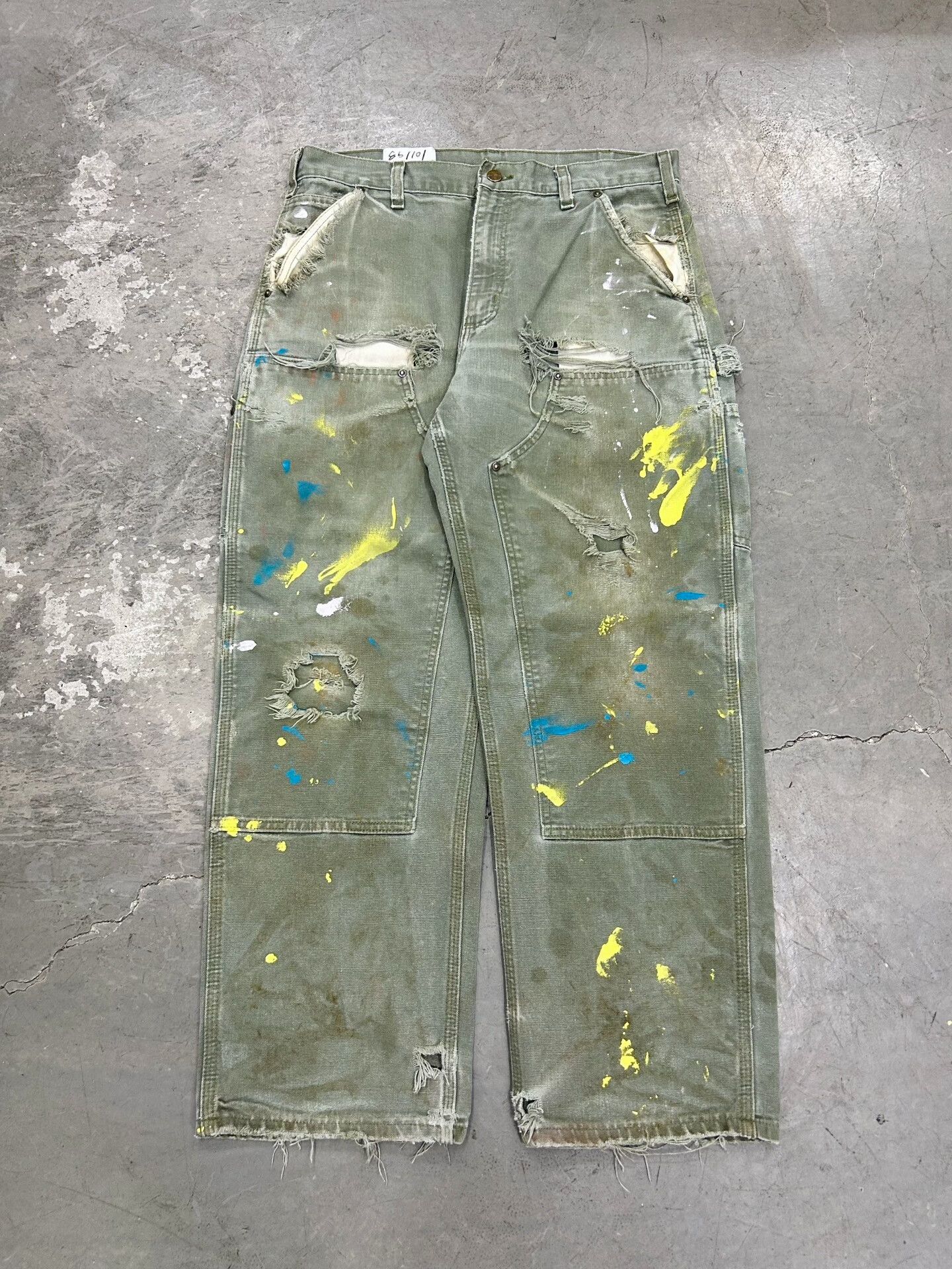 Vintage Vintage Carhartt B136 Moss Green Pants Size US 34 / EU 50 - 1 Thumbnail