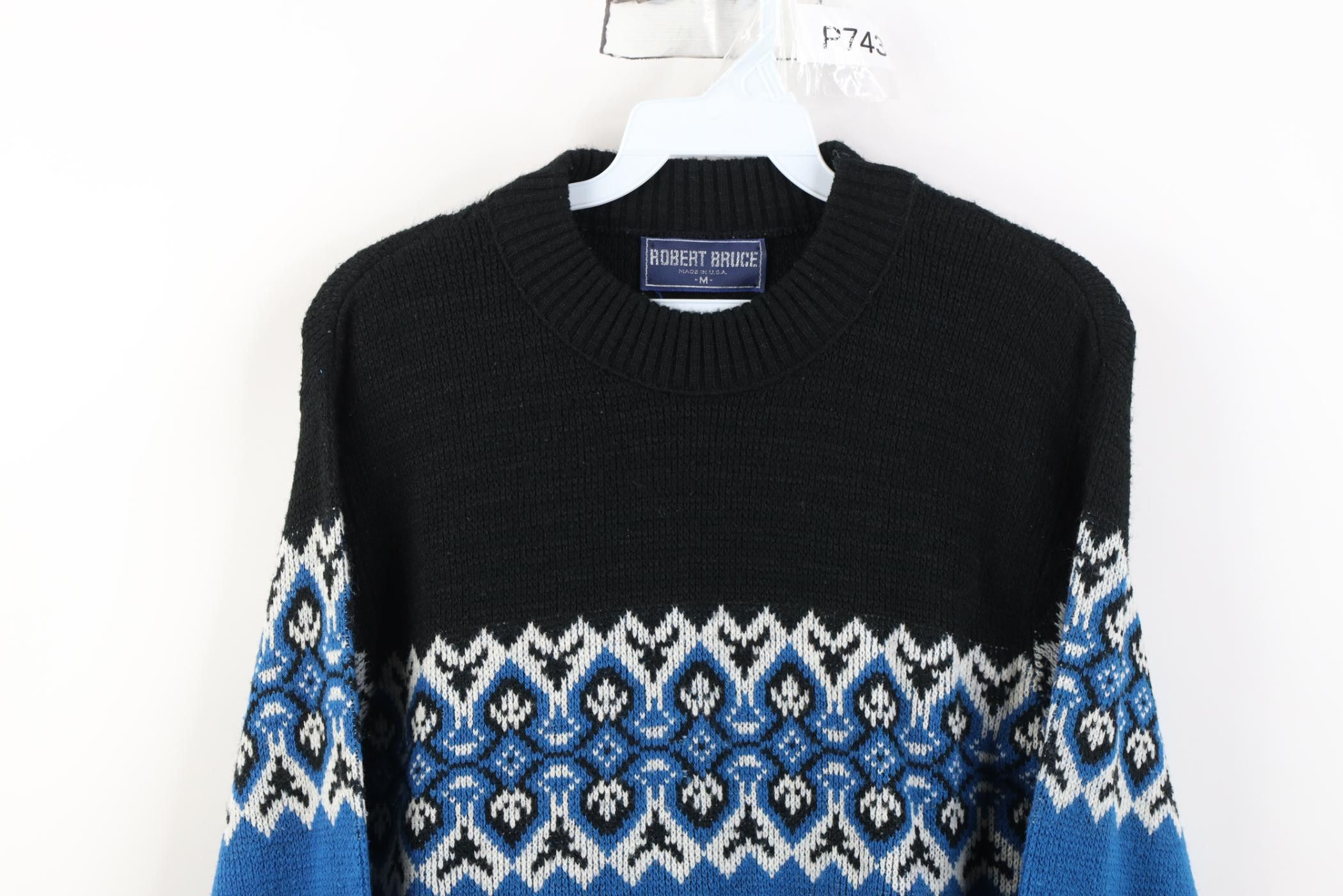 Vintage Vintage 70s Streetwear Fair Isle Knit Crewneck Sweater USA Size US M / EU 48-50 / 2 - 2 Thumbnail