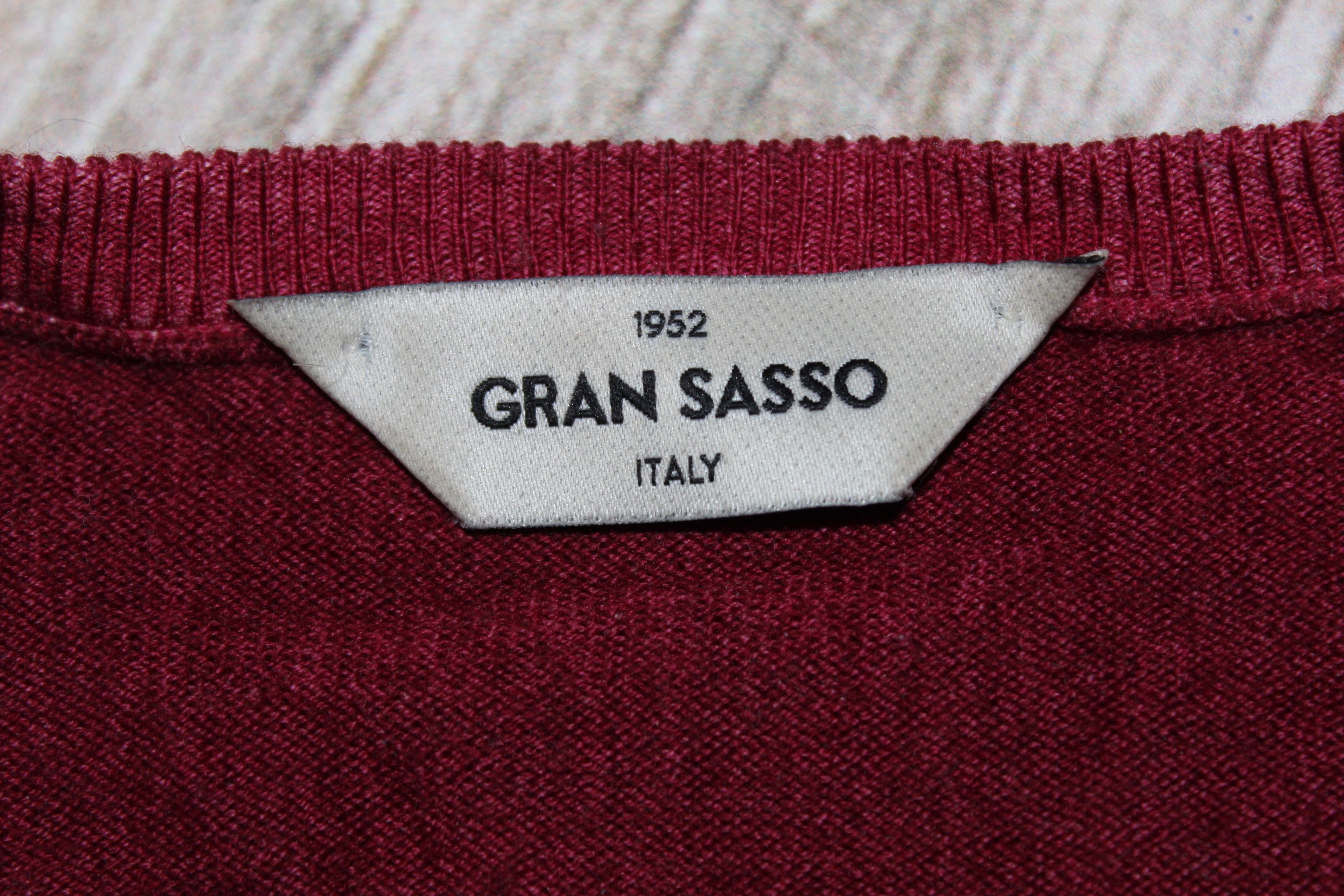 Gran Sasso GRAN SASSO V-Neck Wool Jumper Sweater Size US M / EU 48-50 / 2 - 7 Thumbnail