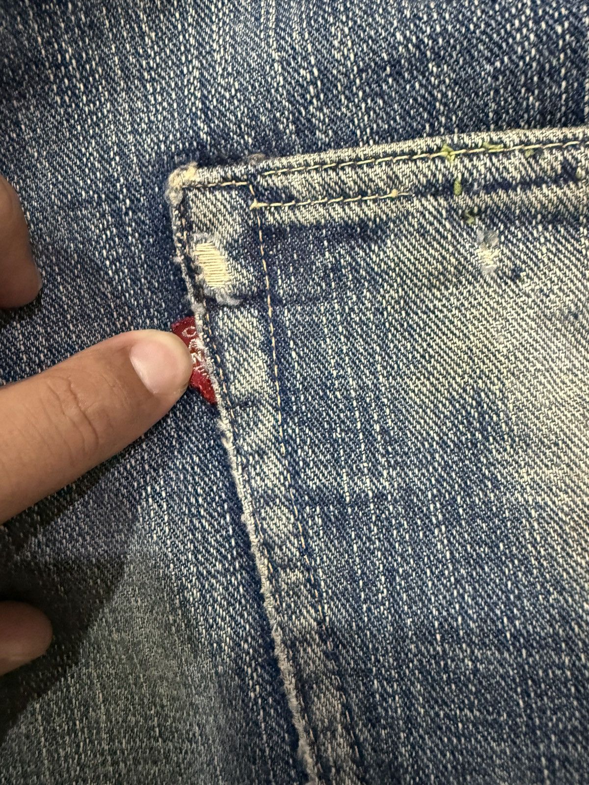 Sugar Cane vintage sugar cane distressed denim jeans Size US 32 / EU 48 - 5 Thumbnail