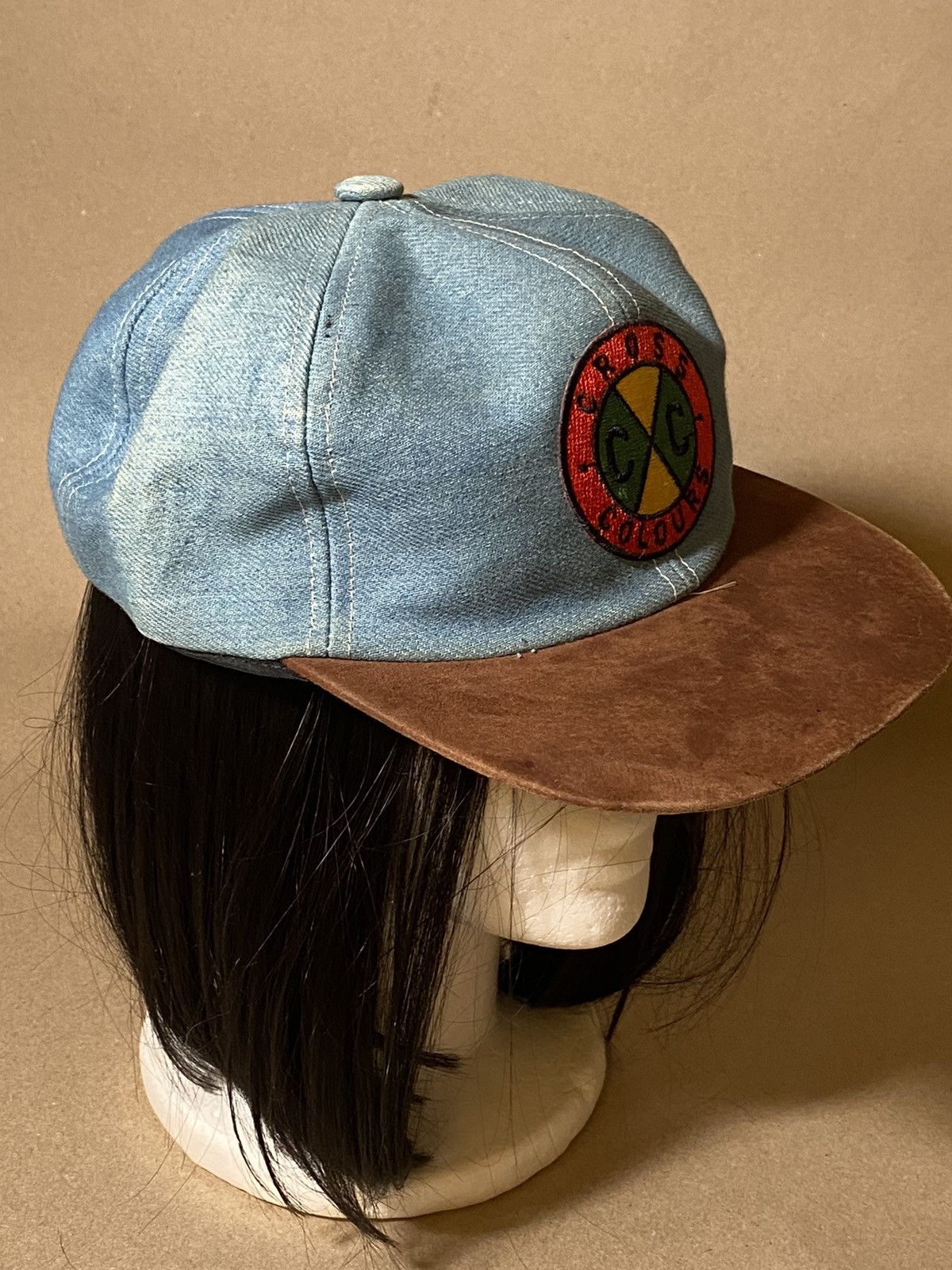 Cross Colours Denim Suede SnapBack w/ Cross Colours logo Size ONE SIZE - 2 Thumbnail