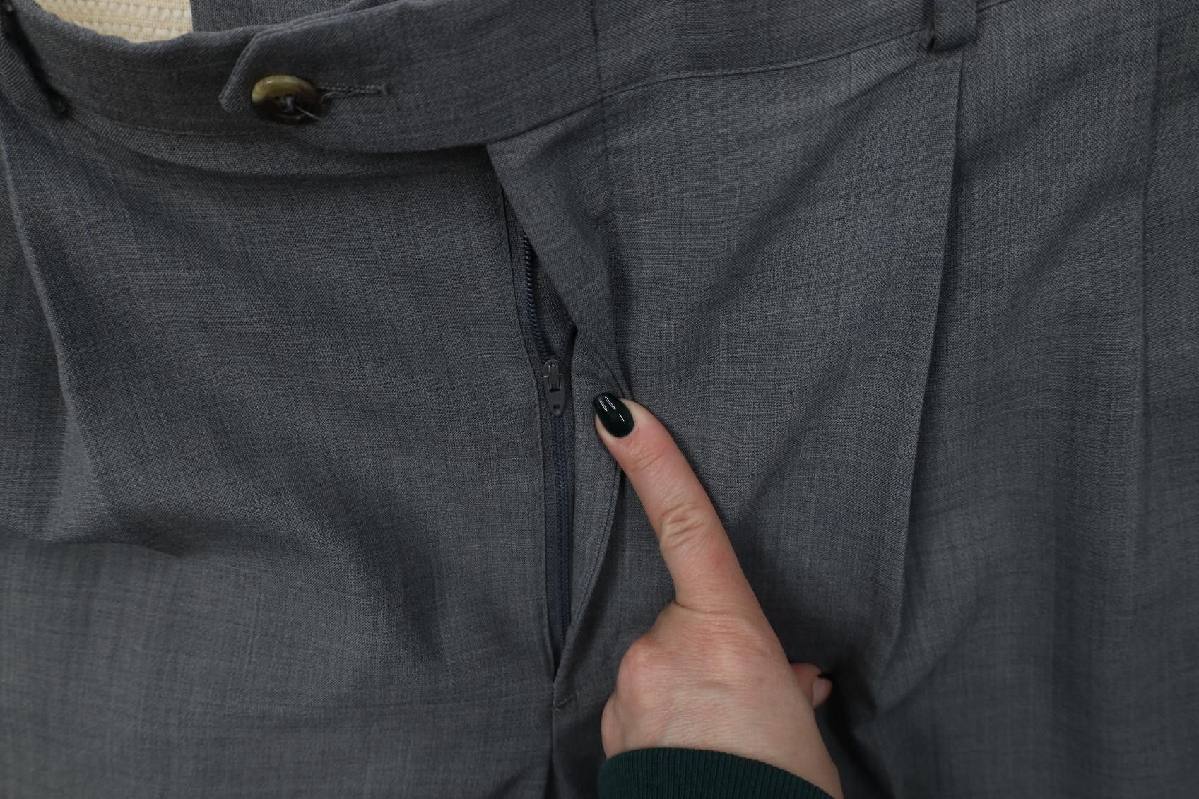 Vintage Vintage 70s Streetwear Chambray Wide Leg Chino Pants Gray Size US 38 / EU 54 - 6 Thumbnail