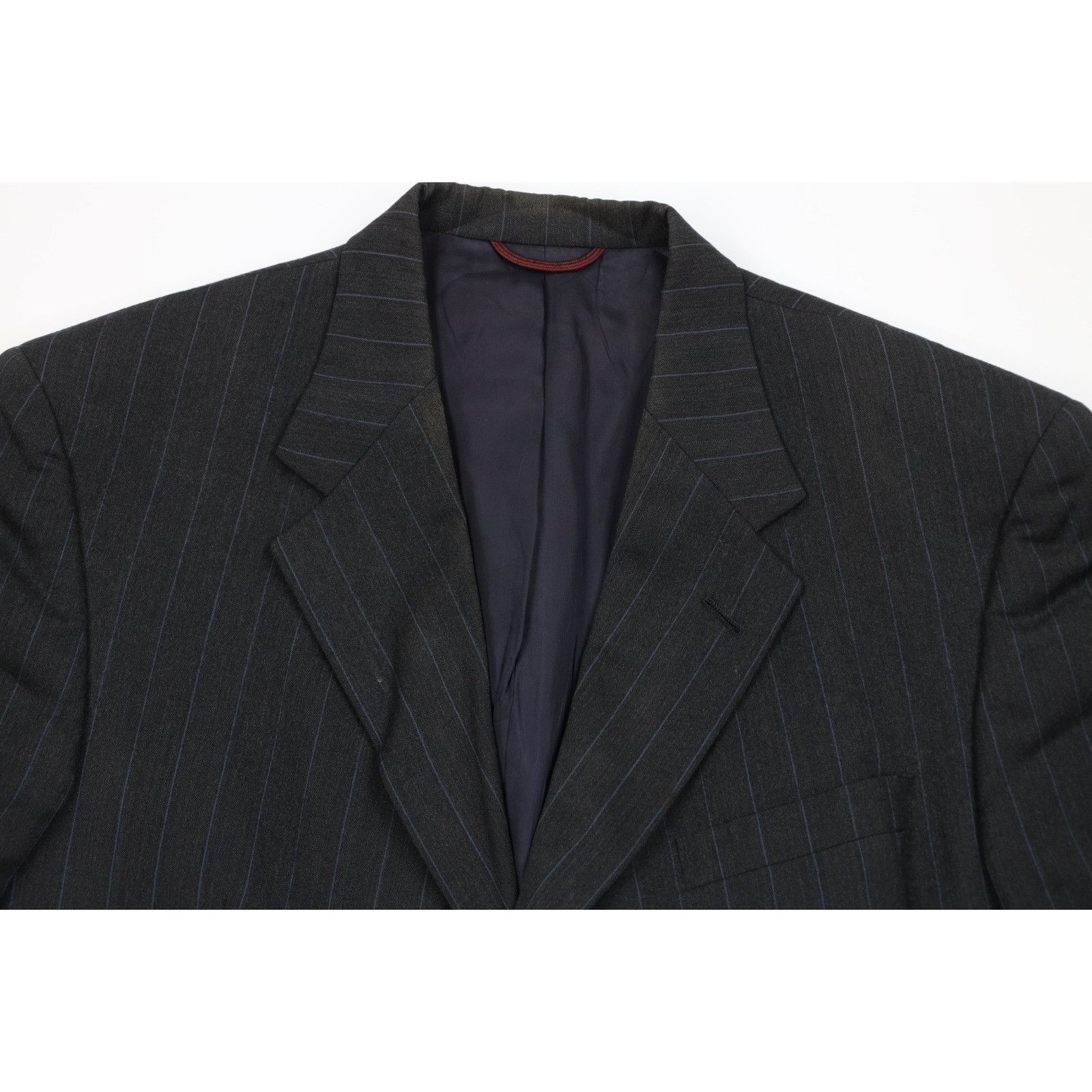 Vintage Vintage 90s Streetwear 2 Piece Wedding Wool Pinstriped Suit Size 42R - 3 Thumbnail