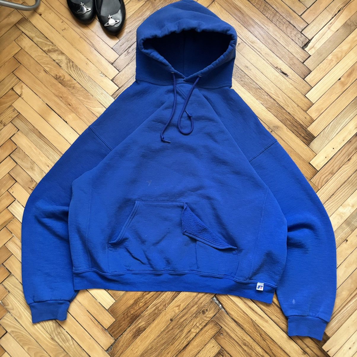 Vintage Trashed Russell Athletic Hoodie Blank