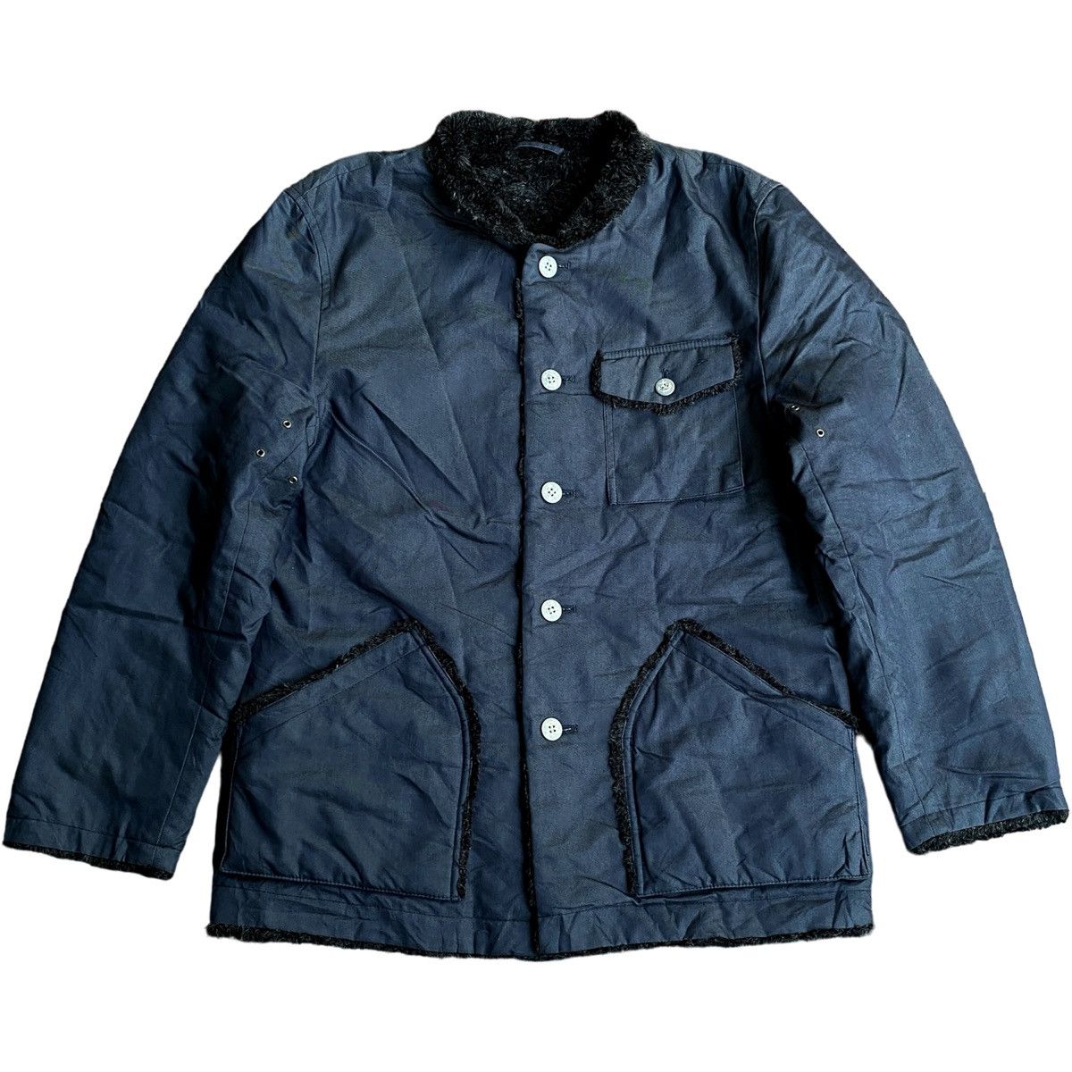 Jun Takahashi × Kapital × Undercover Rare Vintage Jun Men Sherpha Fleece Coat Jacket with Fur Size US L / EU 52-54 / 3 - 1 Thumbnail