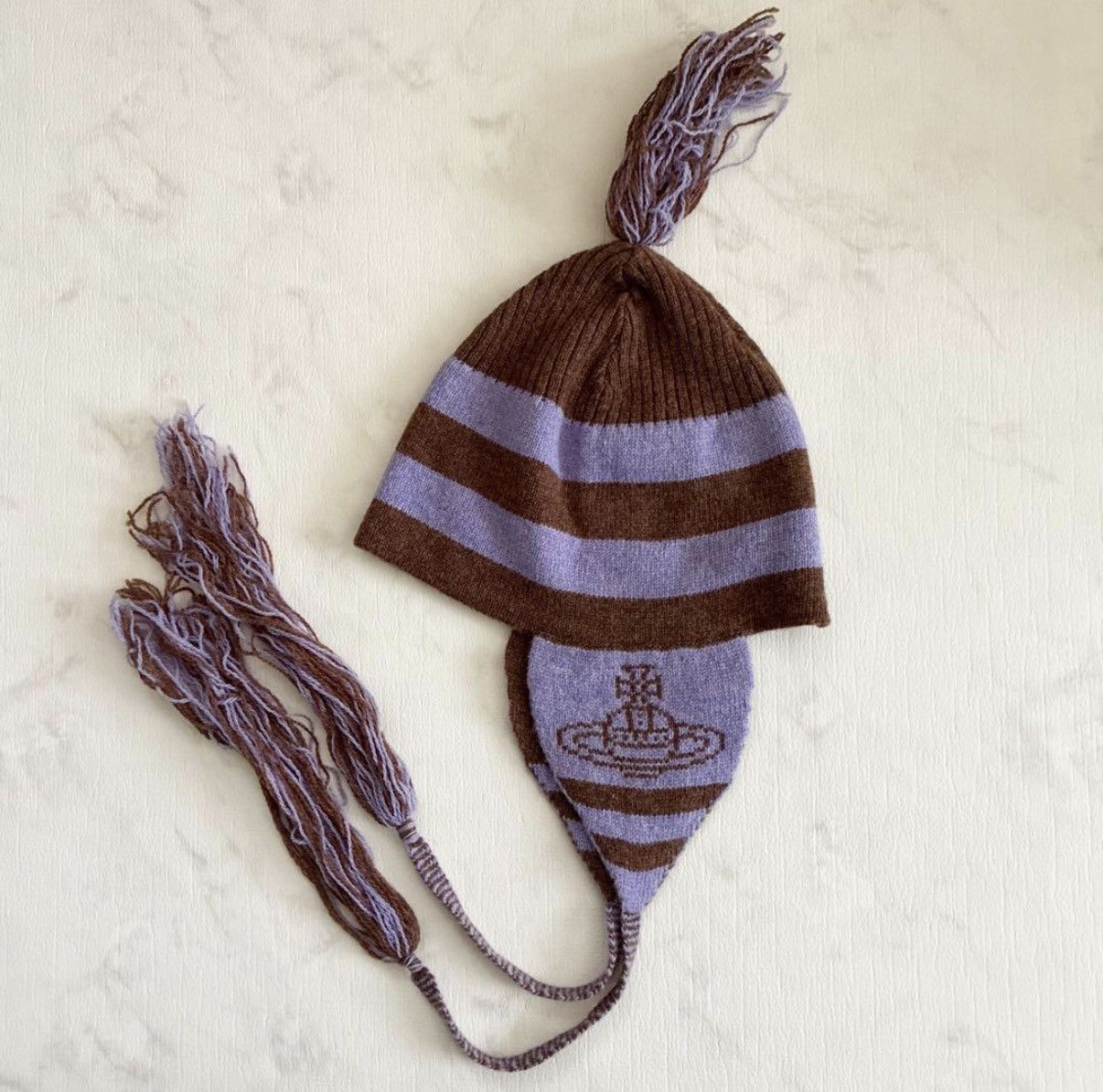 Vivienne Westwood ビーニー　y2k Vivienne Westwood Black Sporty Beanie Vivienne Westwood