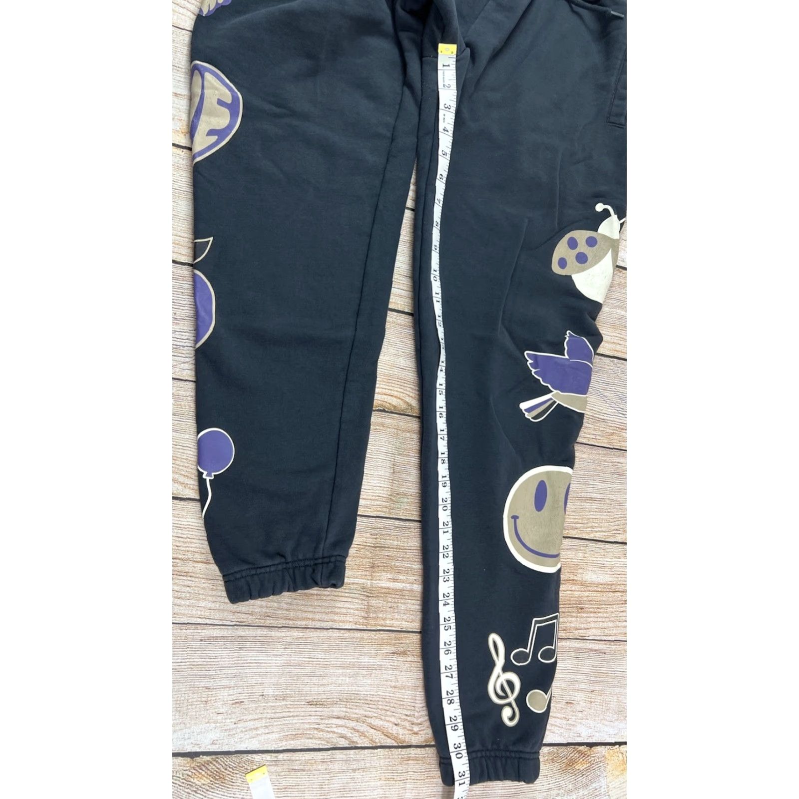 Kappa Kappa Womens Pants Jogger Drawstring Heart Logo Graphic Print Multicolor L Hearts Dogs Large Size 36" / US 14 / IT 50 - 3 Thumbnail