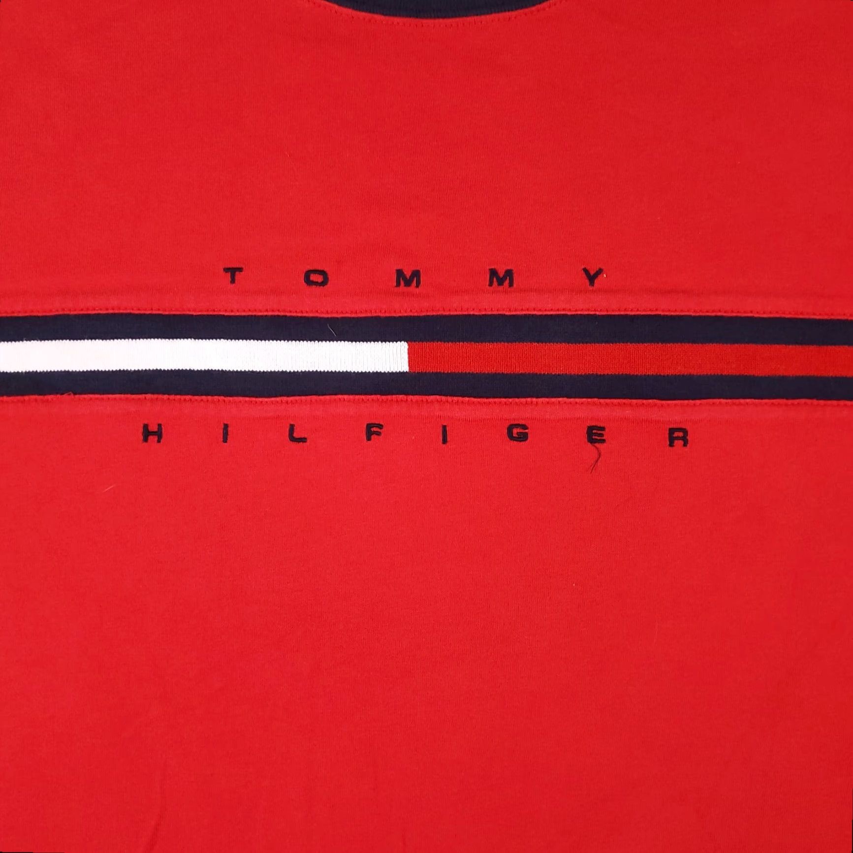 Tommy Hilfiger VINTAGE Tommy Hilfiger T-Shirt Men Large Red Cotton Casual Short Sleeve Logo American Size US L / EU 52-54 / 3 - 2 Thumbnail