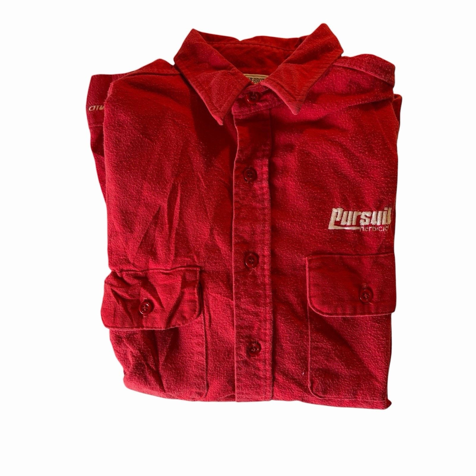 FiveBrother Vtg 80s FiveBrother Chamois Work Shirt Large 16 embroidered Size US L / EU 52-54 / 3 - 7 Thumbnail